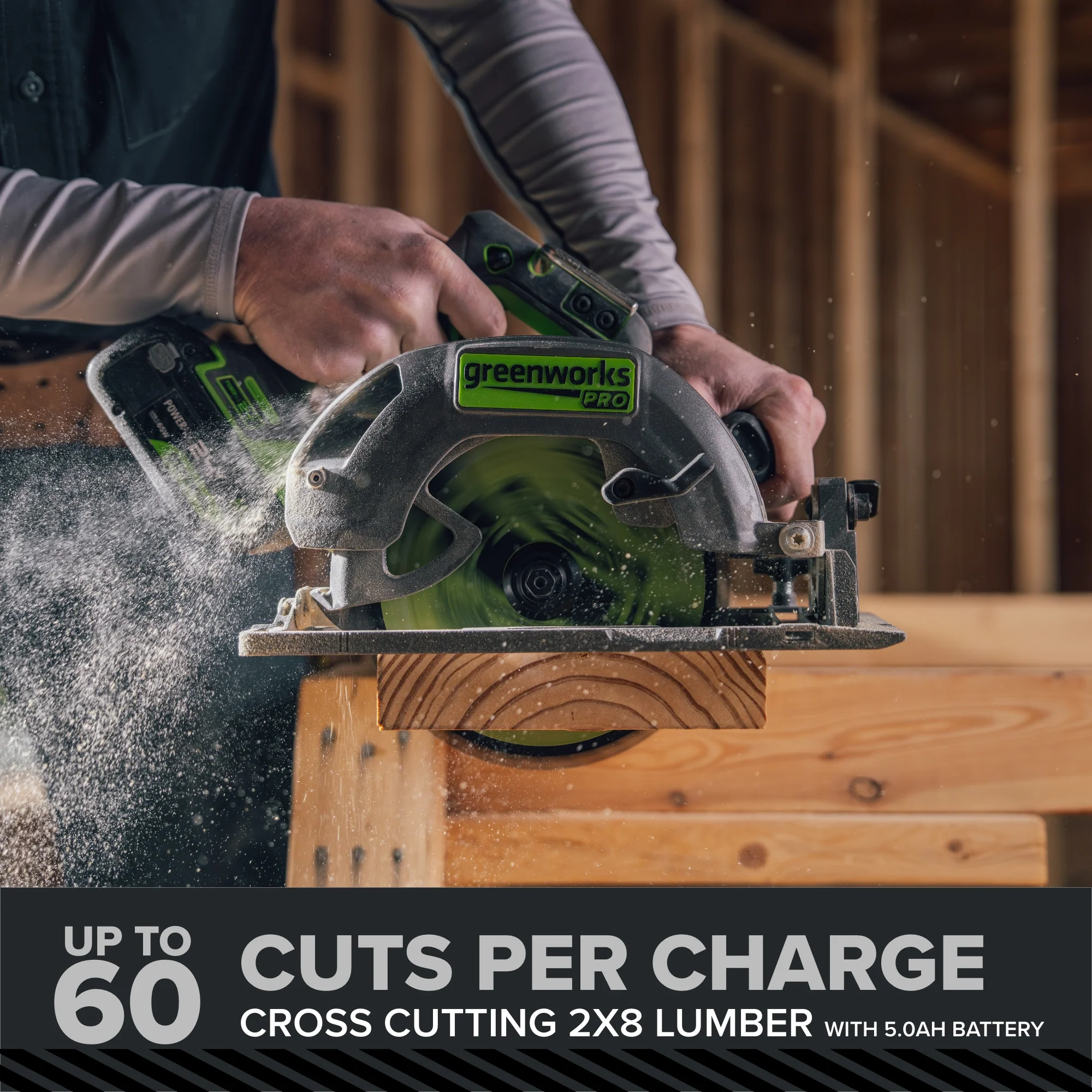 24V PowerAll Pro 7-1/4" 6000RPM Circular Saw, Tool Only - Image 10