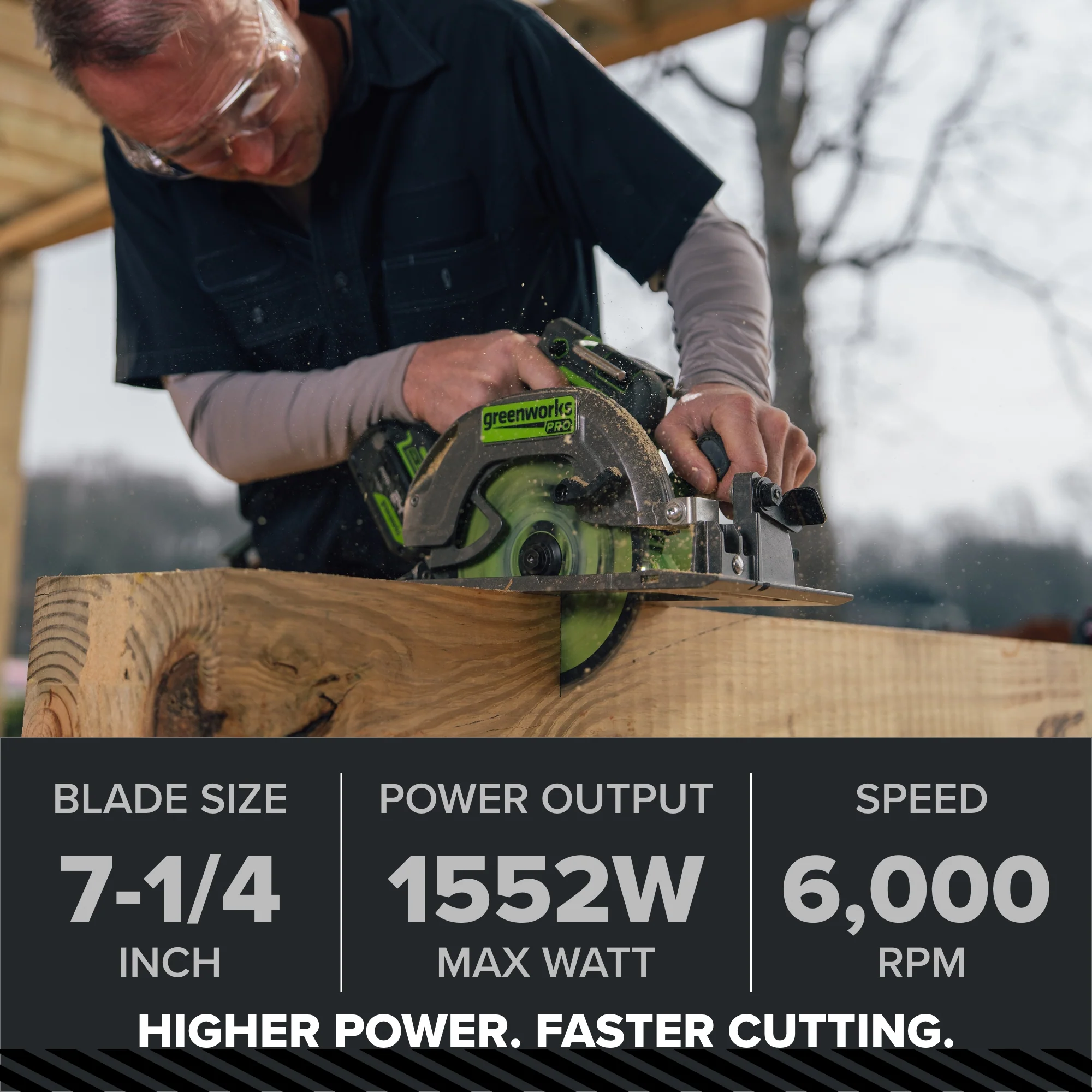 24V PowerAll Pro 7-1/4" 6000RPM Circular Saw, Tool Only - Image 7