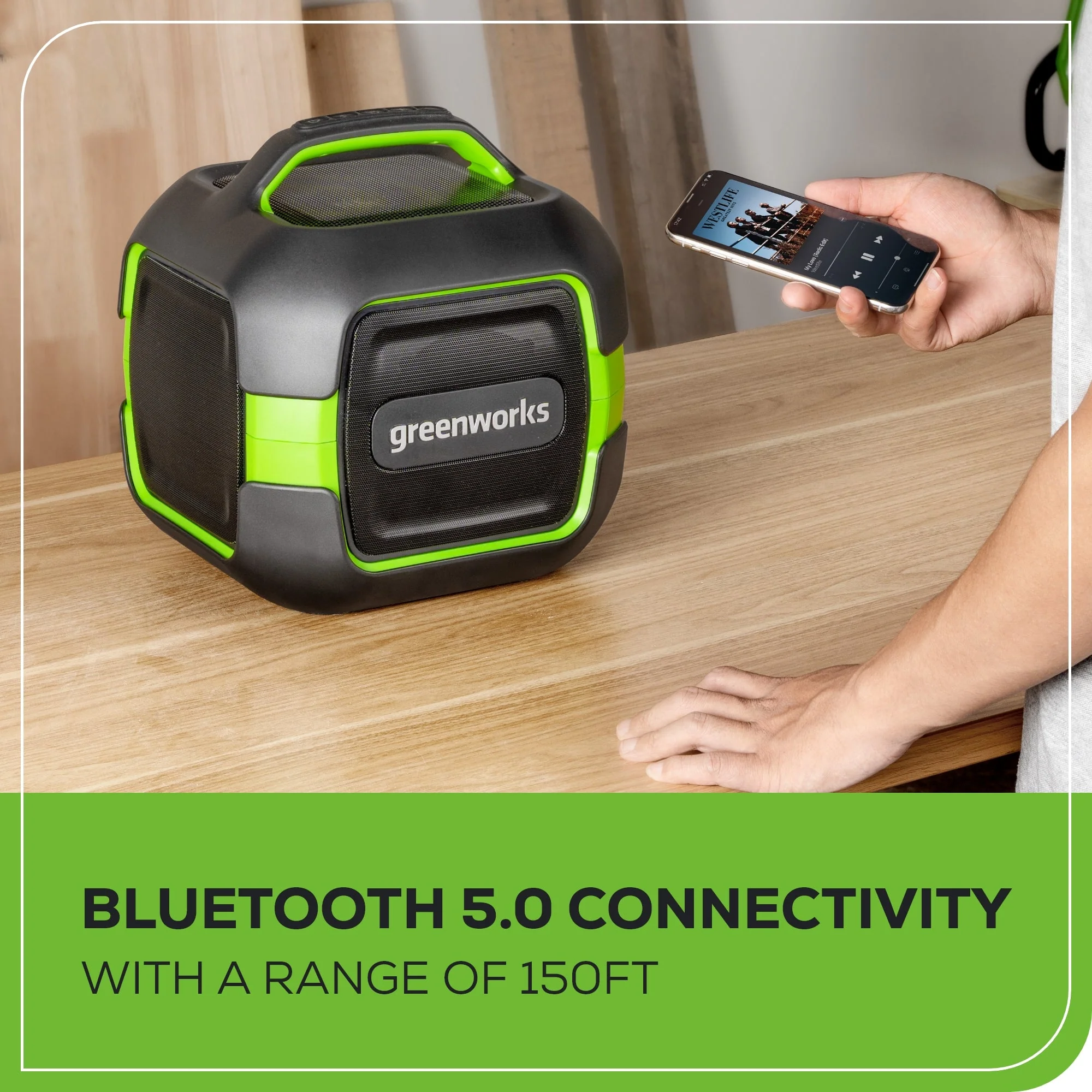 24V Cordless Battery Bluetooth Speaker: 2.0 Ah Battery and Charger - Image 5