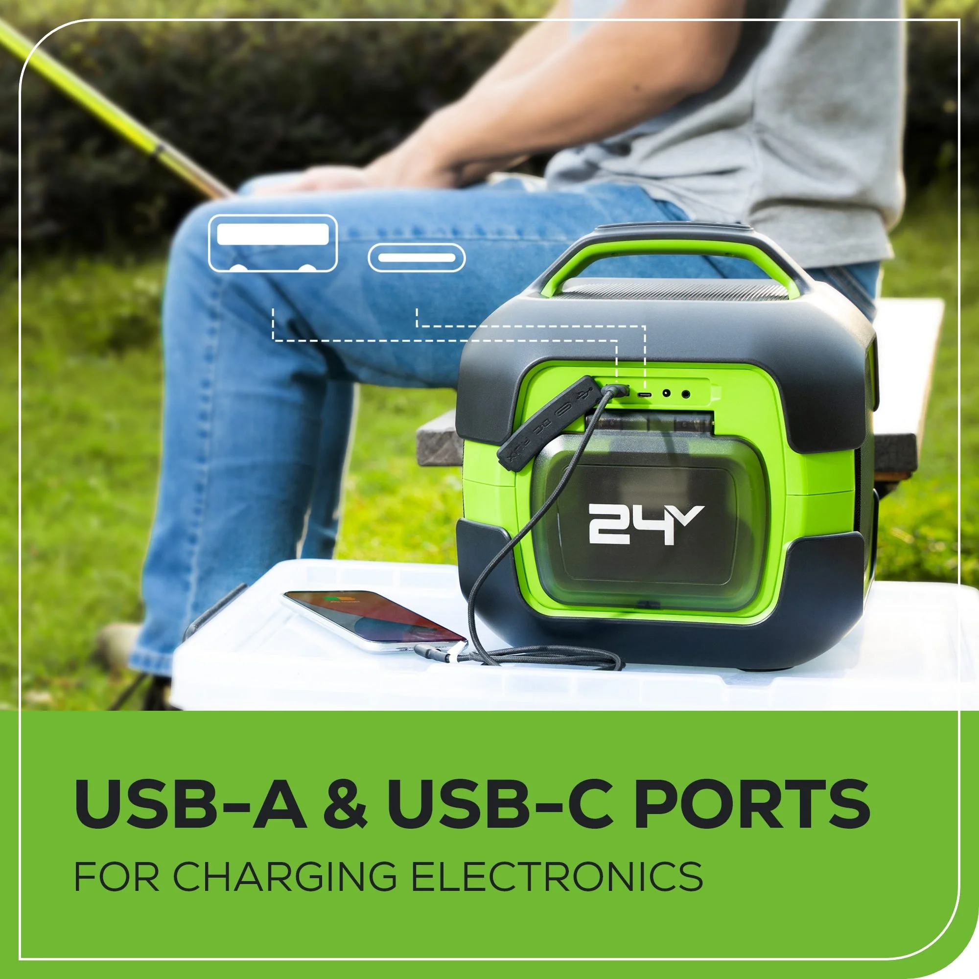 24V Cordless Battery Bluetooth Speaker: 2.0 Ah Battery and Charger - Image 7
