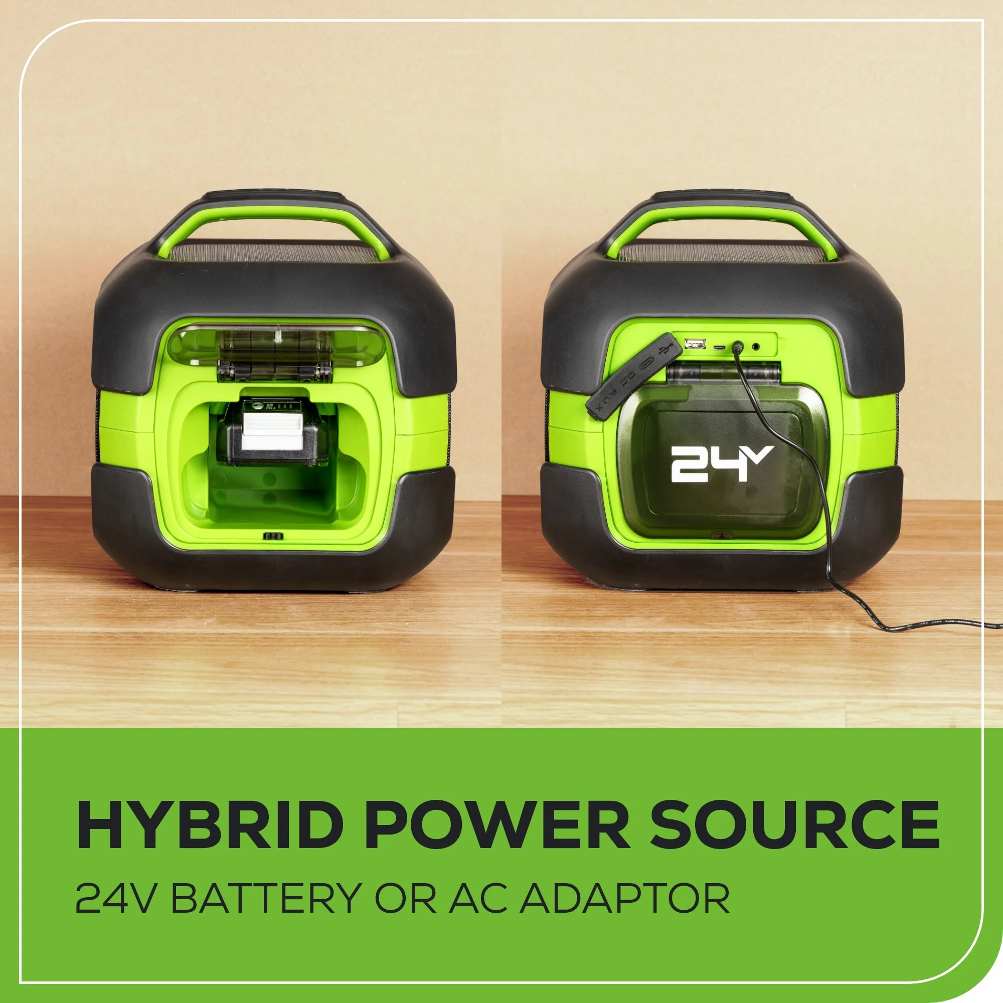 24V Cordless Battery Bluetooth Speaker: 2.0 Ah Battery and Charger - Image 8