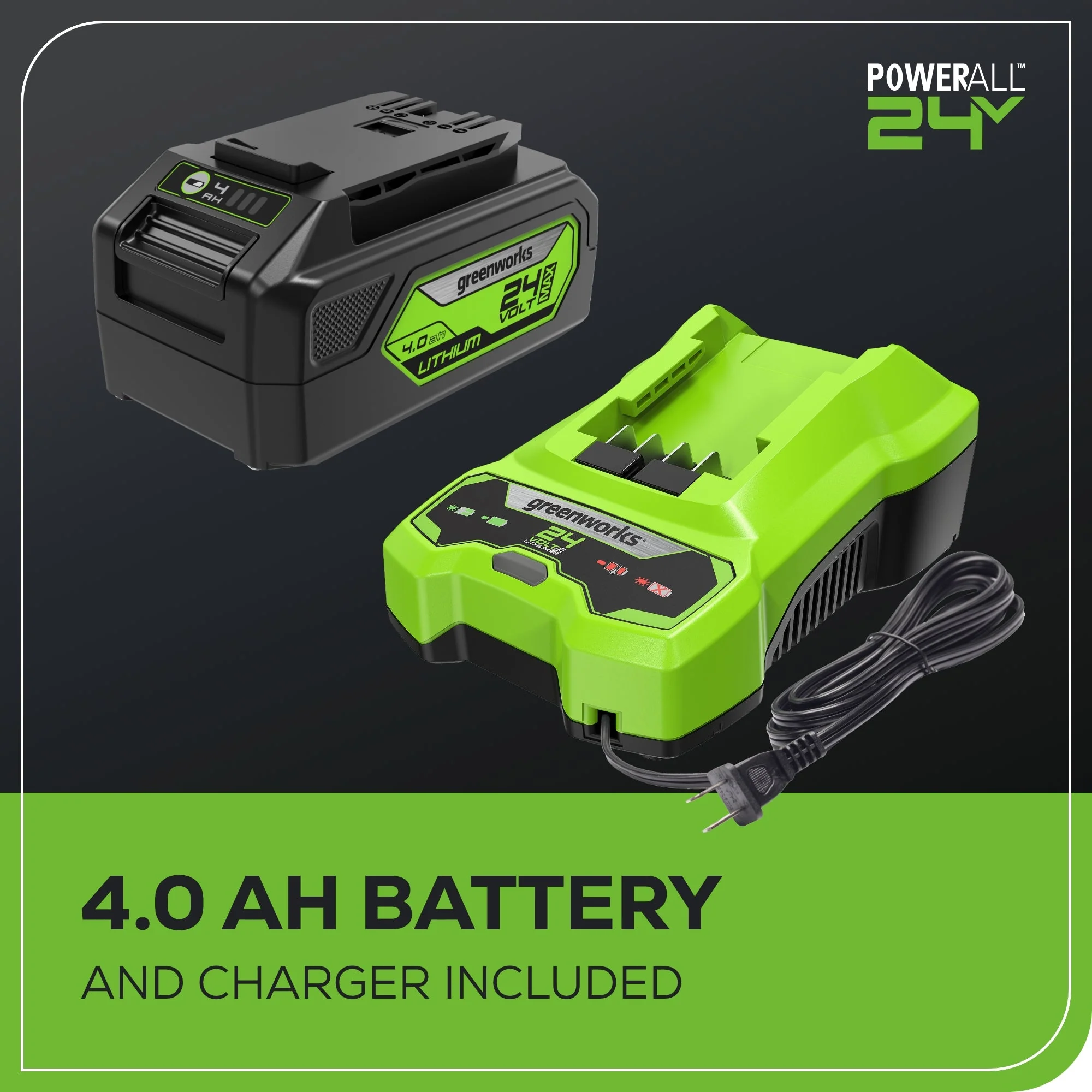 24V 12" Cordless Battery Chainsaw: 4.0 Ah USB Battery and Charger - Image 10