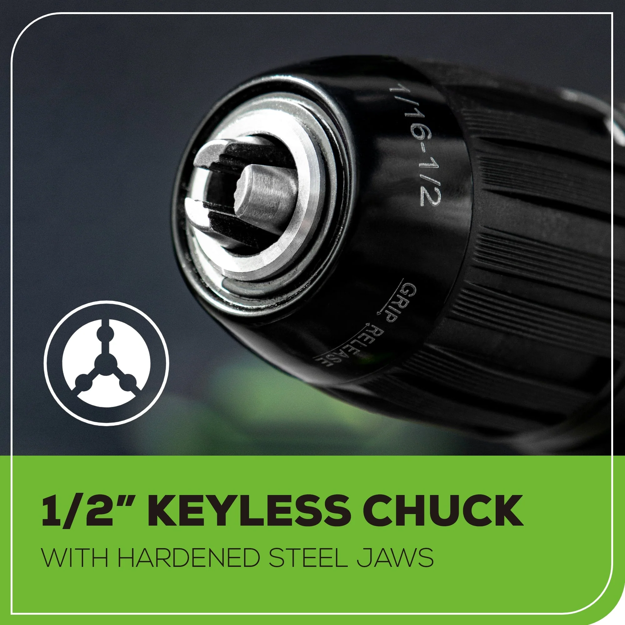 24V Brushless 1/2" 310 in/lbs Drill Kit: (2) 2Ah Batteries and Charger, 8-piece Bit Set and Tool Bag Included - Image 8