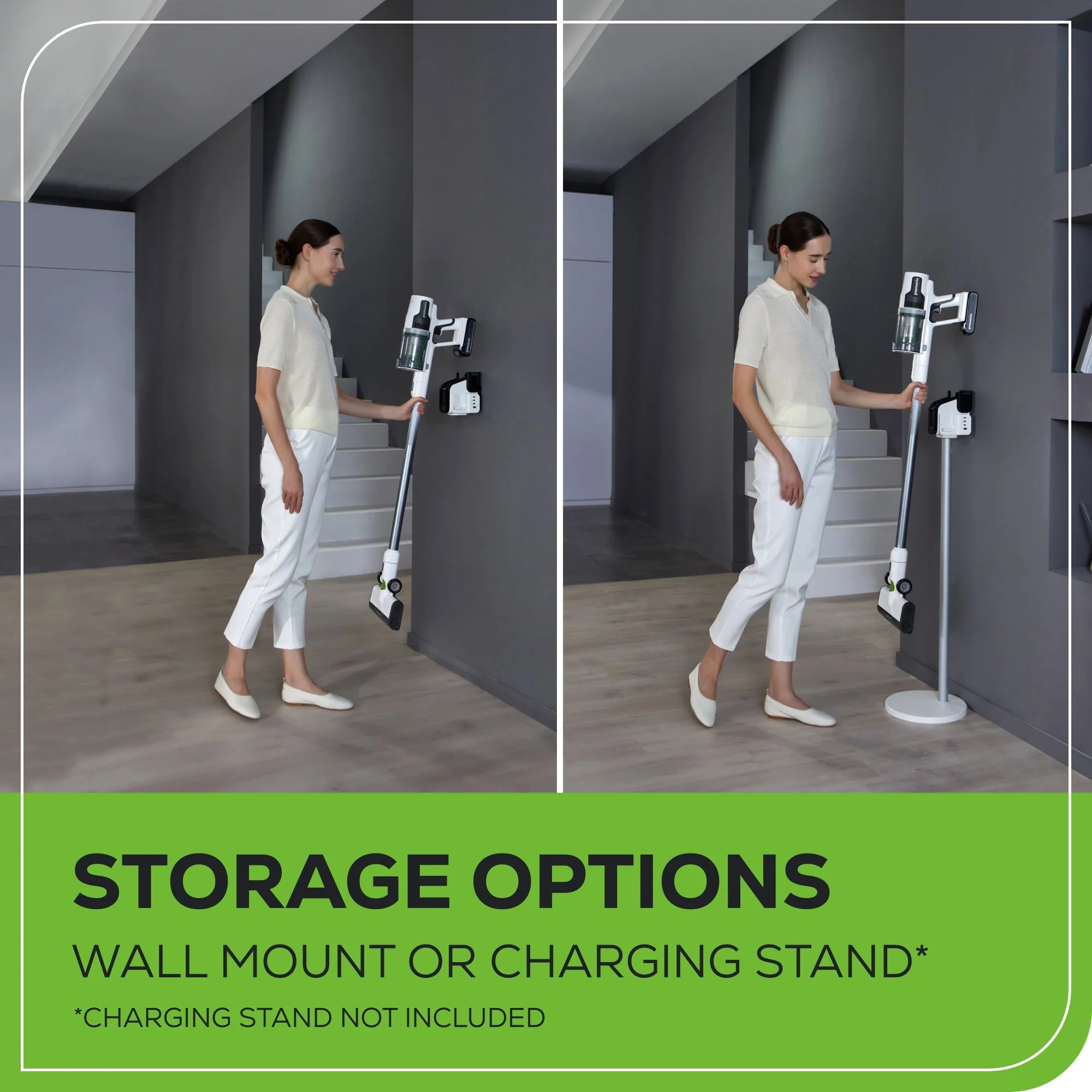 24V Cordless Battery White Stick Vacuum: 4.0 Ah USB-C Battery and Charger - Image 5