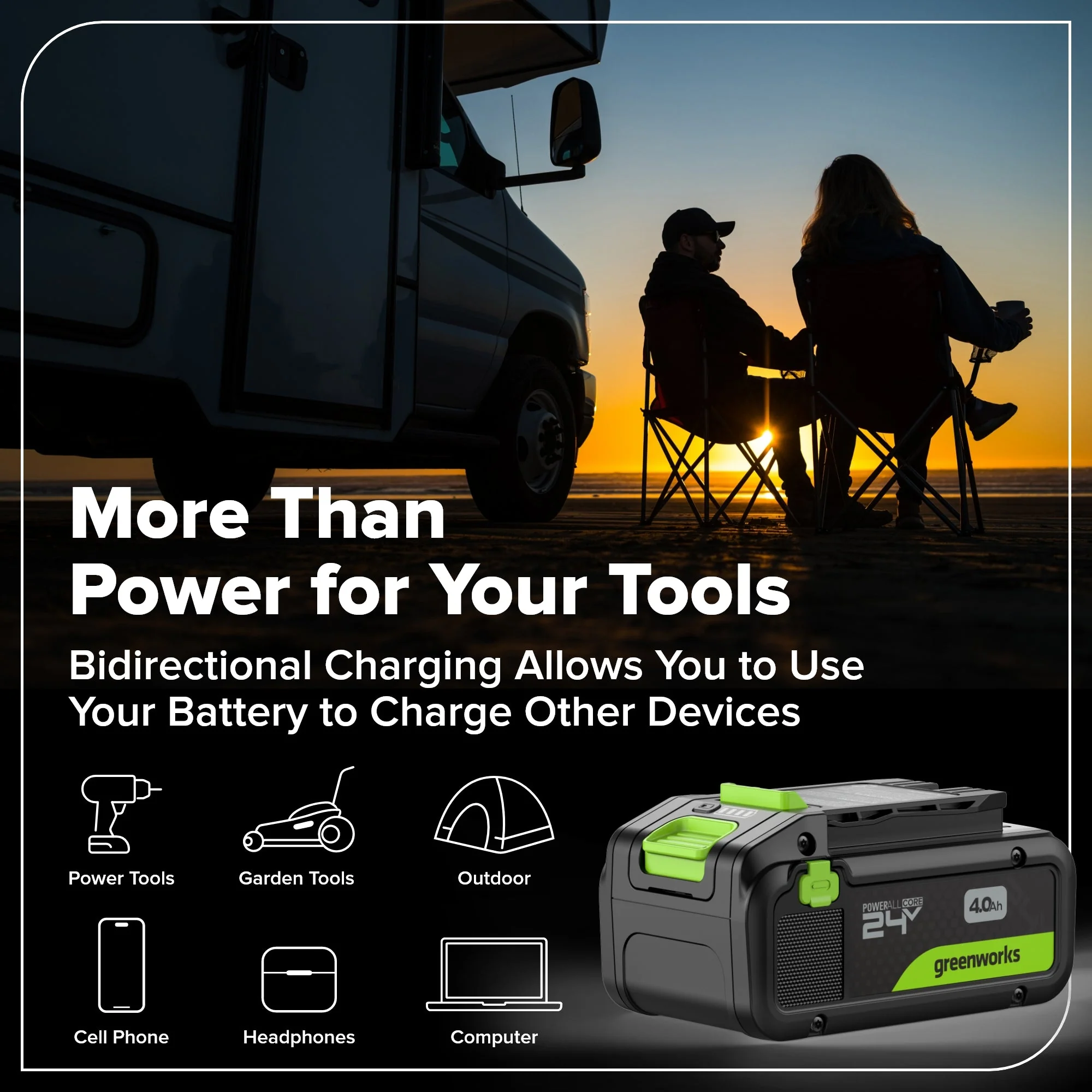 24V Brushless Power Tool 4PC Combo Kit, (1) 4.0 Ah and (1) 2.0 Ah USB-C Batteries and 65W USB-C Fast Charger - Image 27
