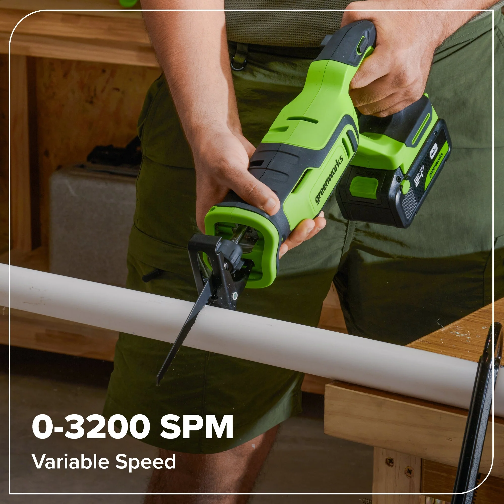 24V Brushless Power Tool 8PC Combo Kit: (2) 4.0 Ah and (1) 2.0 Ah USB-C Batteries and Charger - Image 14