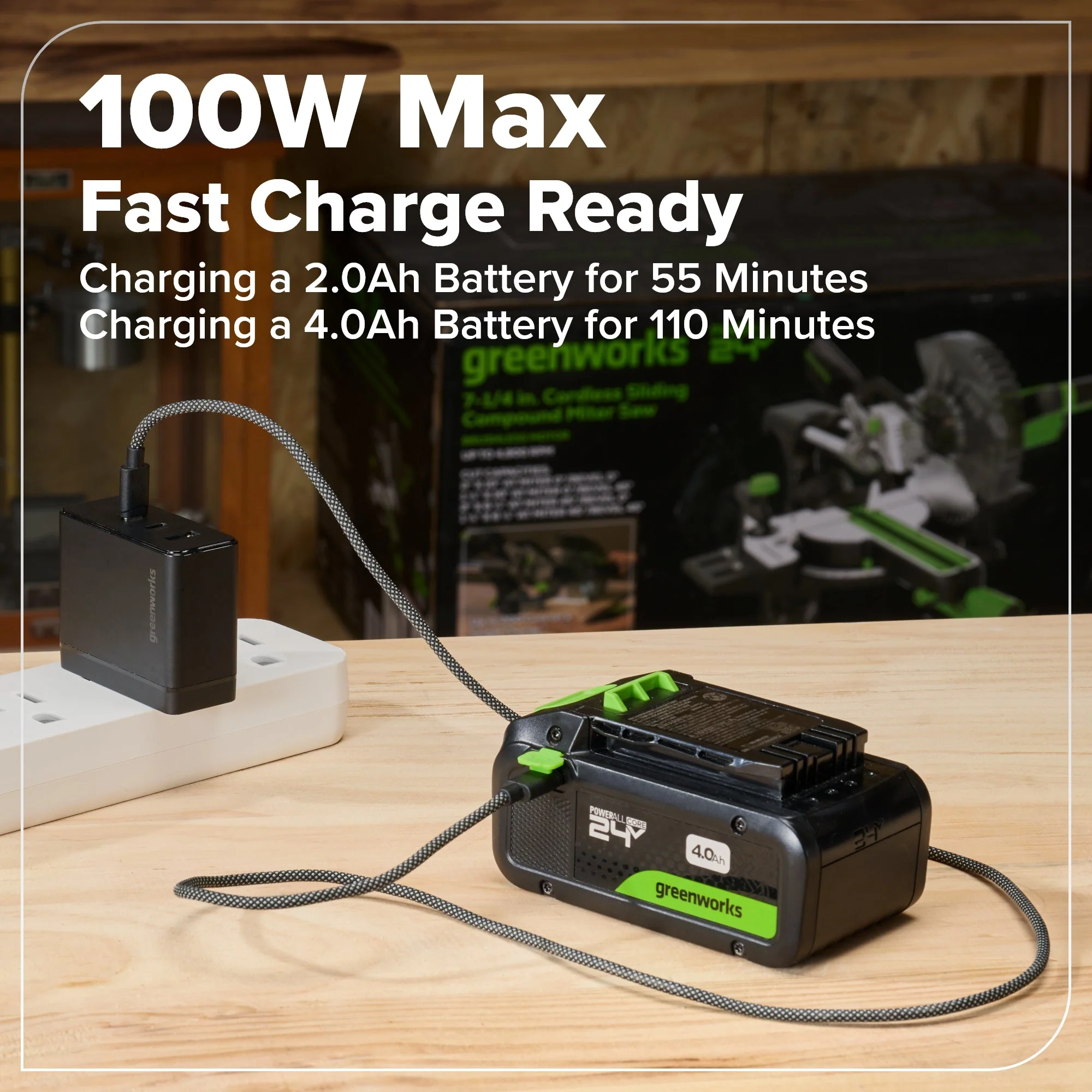 24V Brushless Power Tool 8PC Combo Kit: (2) 4.0 Ah and (1) 2.0 Ah USB-C Batteries and Charger - Image 29