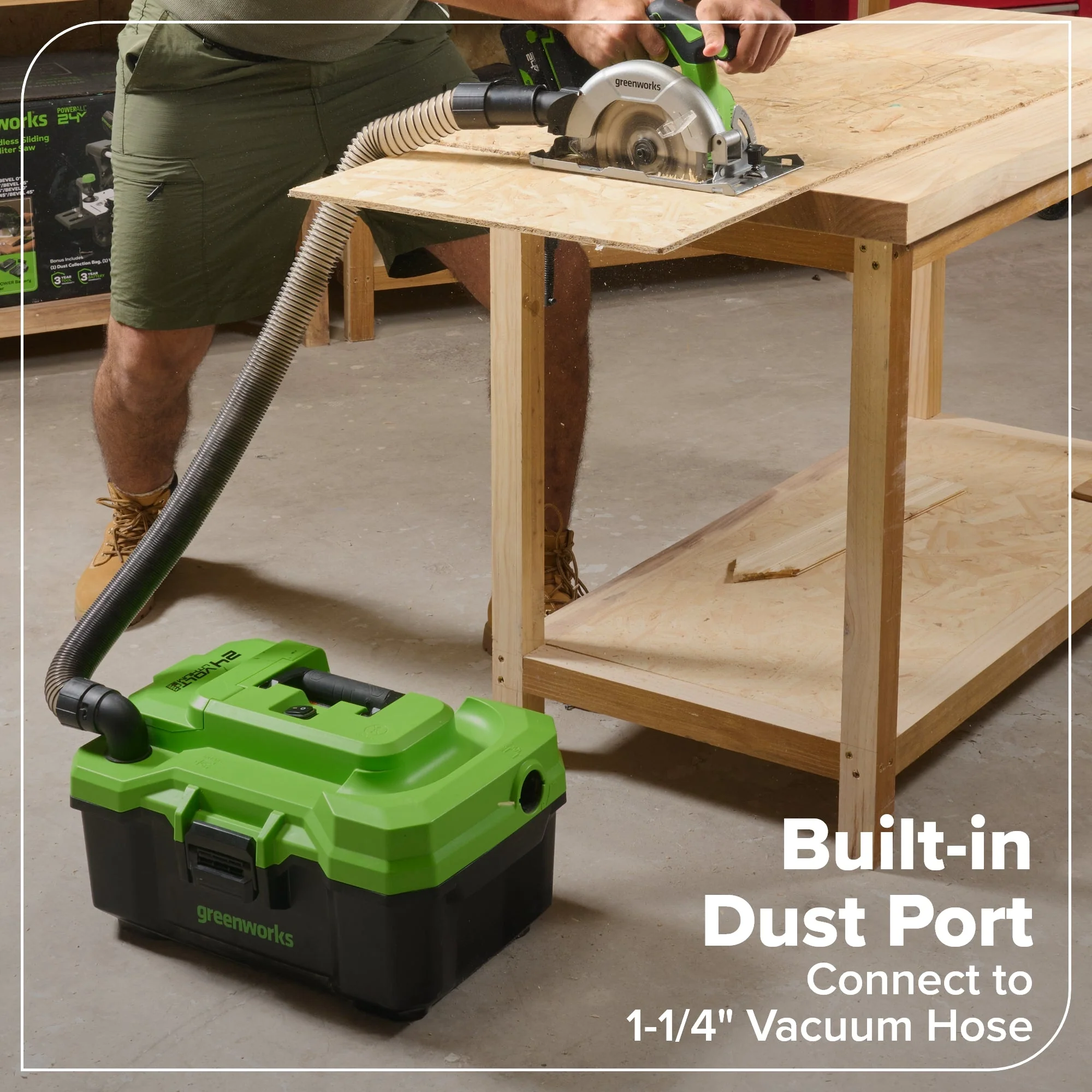 24V Brushless Power Tool 8PC Combo Kit: (2) 4.0 Ah and (1) 2.0 Ah USB-C Batteries and Charger - Image 9