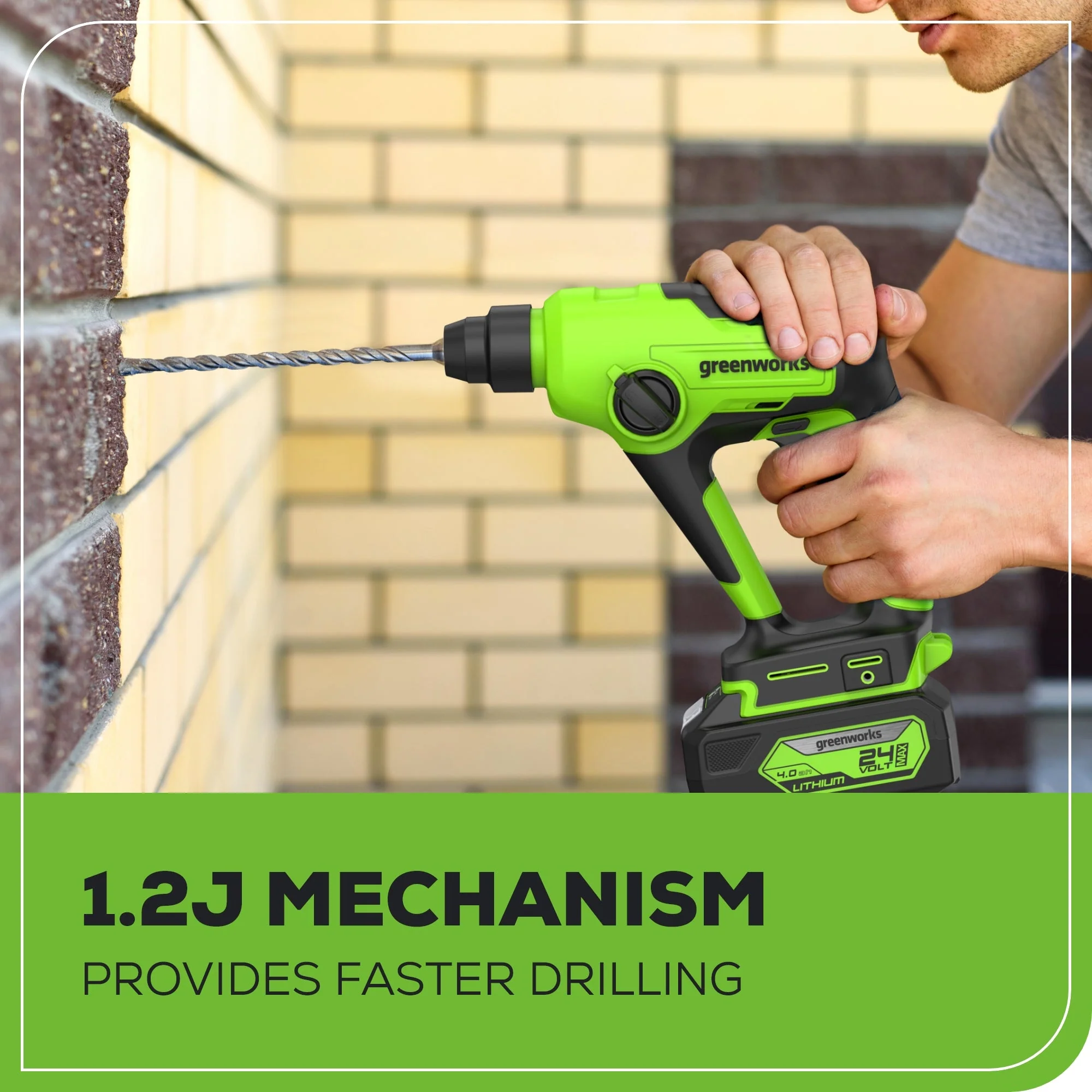 24V SDS 1.2J Brushless Rotary Hammer Drill (Tool Only) - Image 6