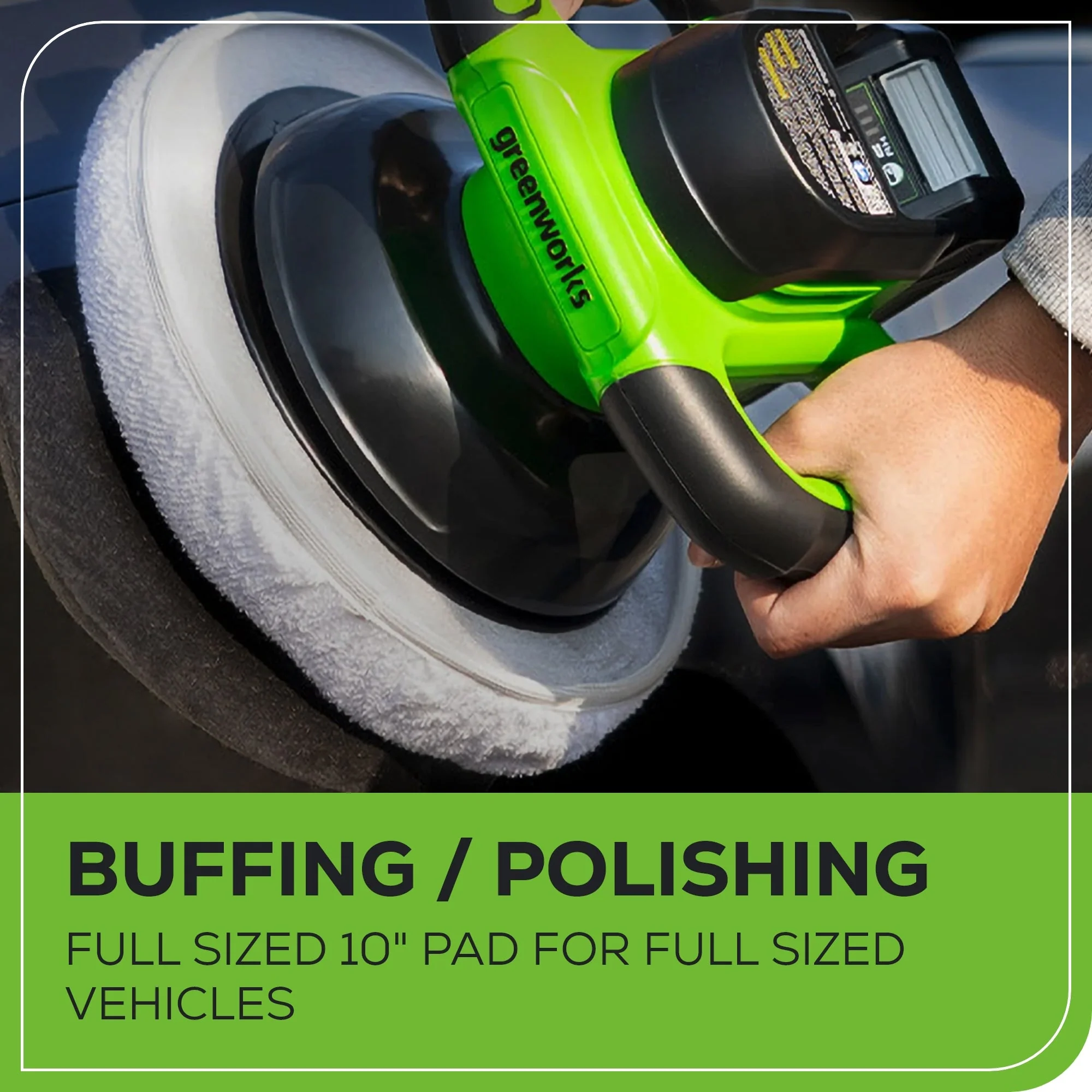 24V 10" Cordless Battery Buffer and Polisher (Tool Only) - Image 4