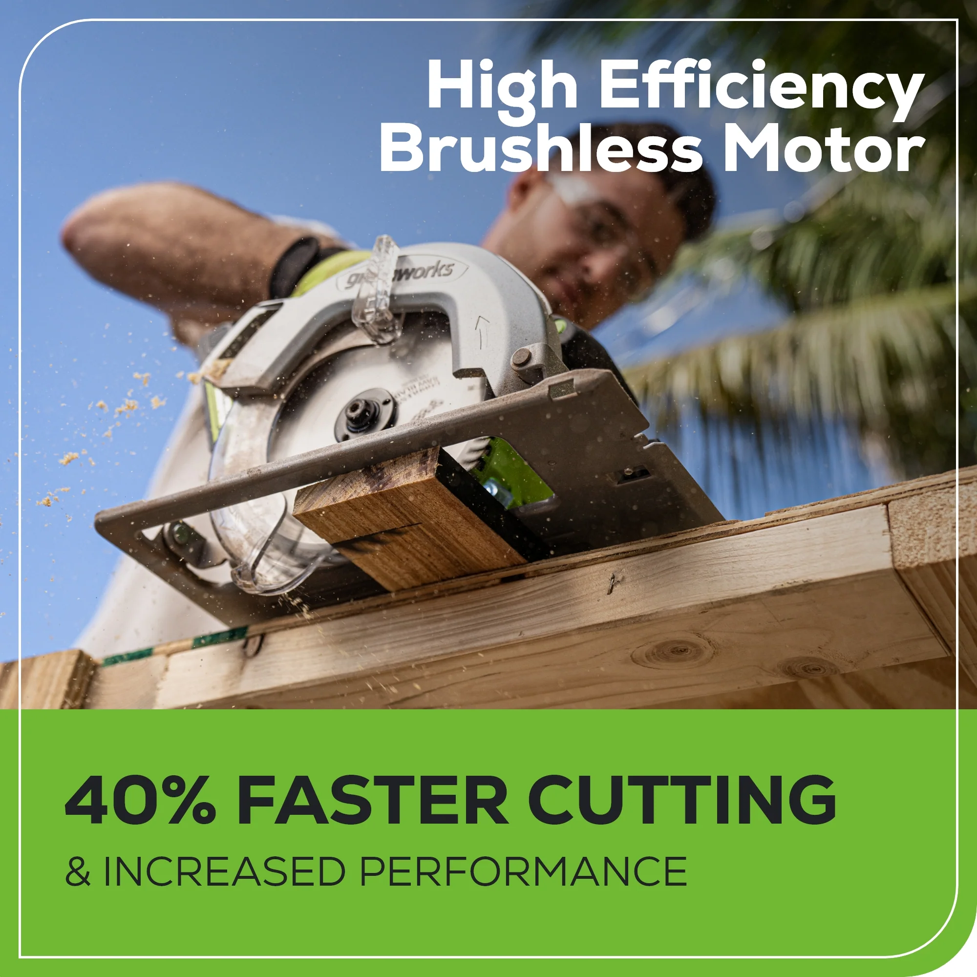 OPEN BOX 24V Circular Saw 7-1/4", Saw Blade and Dust Connector Kit: 4.0 Ah Battery and Charger - Image 4