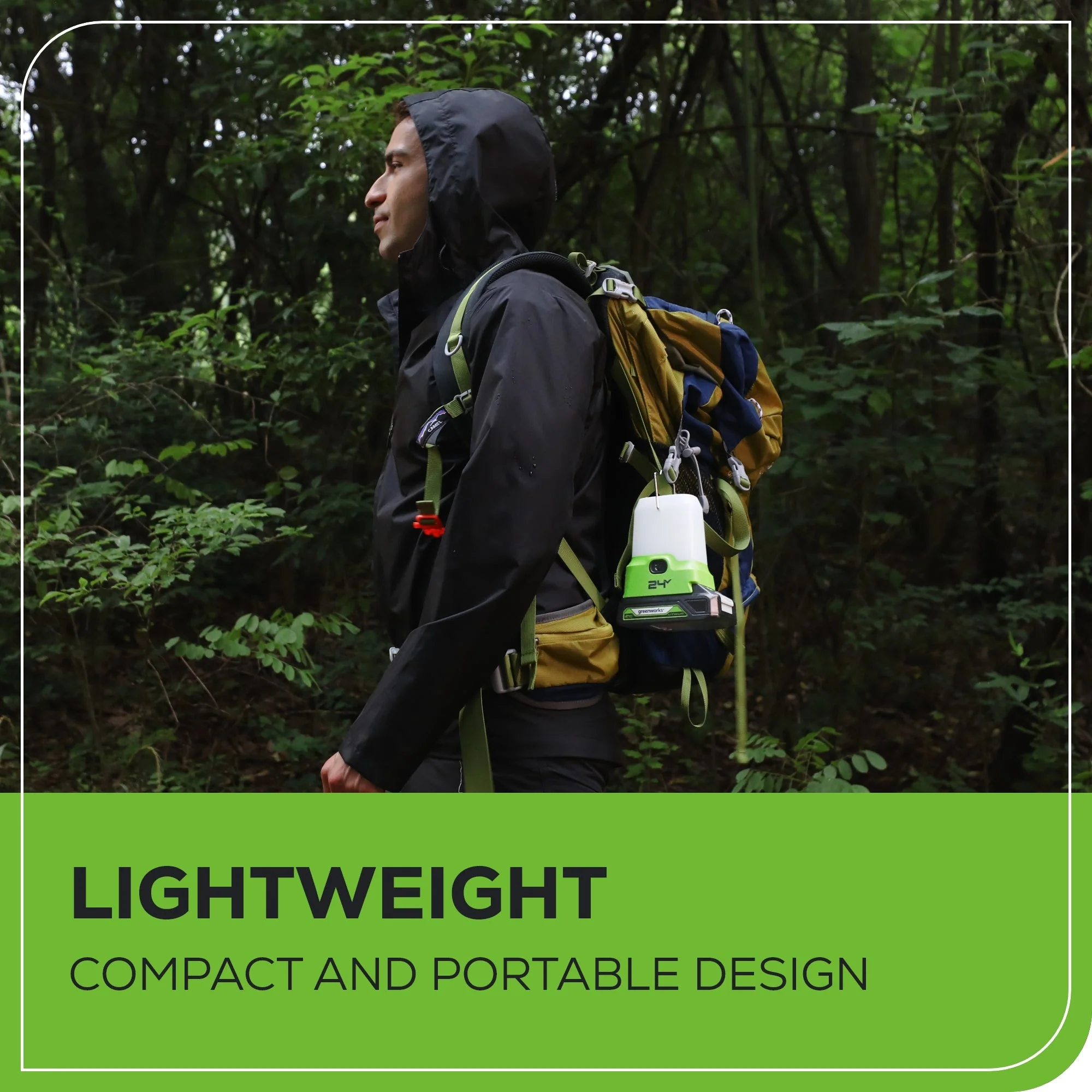 24V Cordless Battery 500 Lumen Lantern: 2.0 Ah Battery and Charger - Image 7