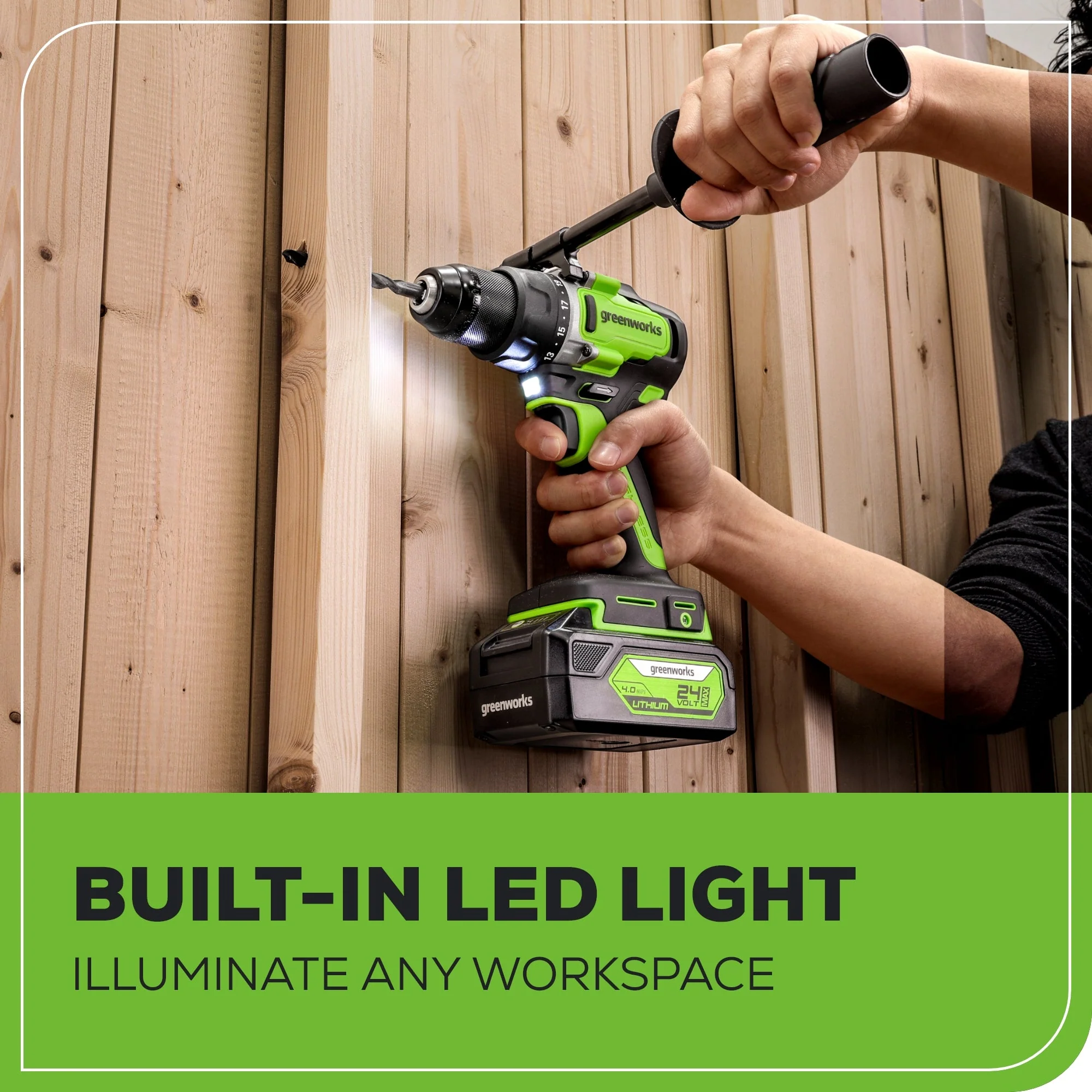 24V Cordless Battery 1/2" 800 in/lbs Drill Driver (Tool Only) - Image 9