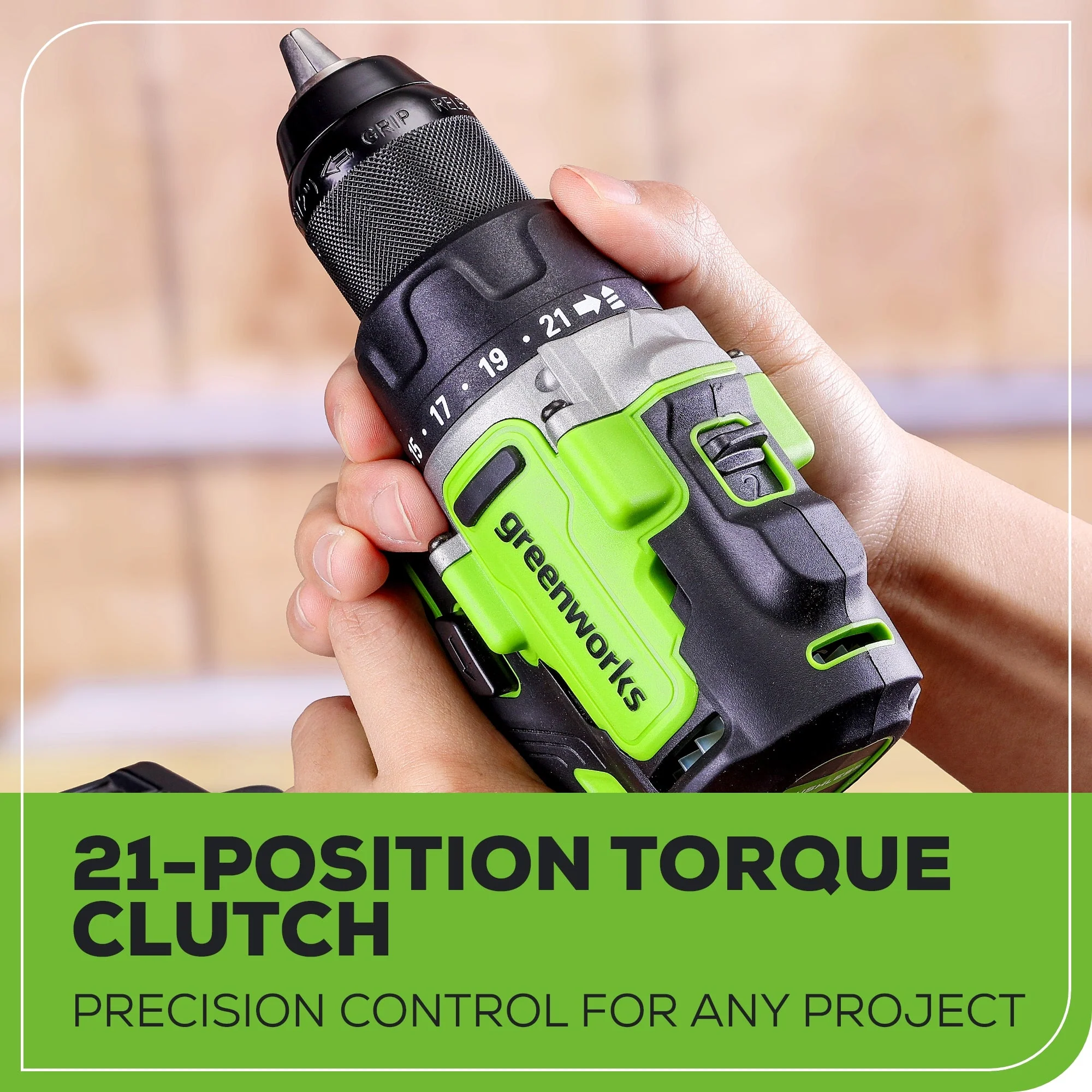24V Cordless Battery 1/2" 800 in/lbs Drill Driver: 4.0 Ah USB Battery and Charger - Image 5