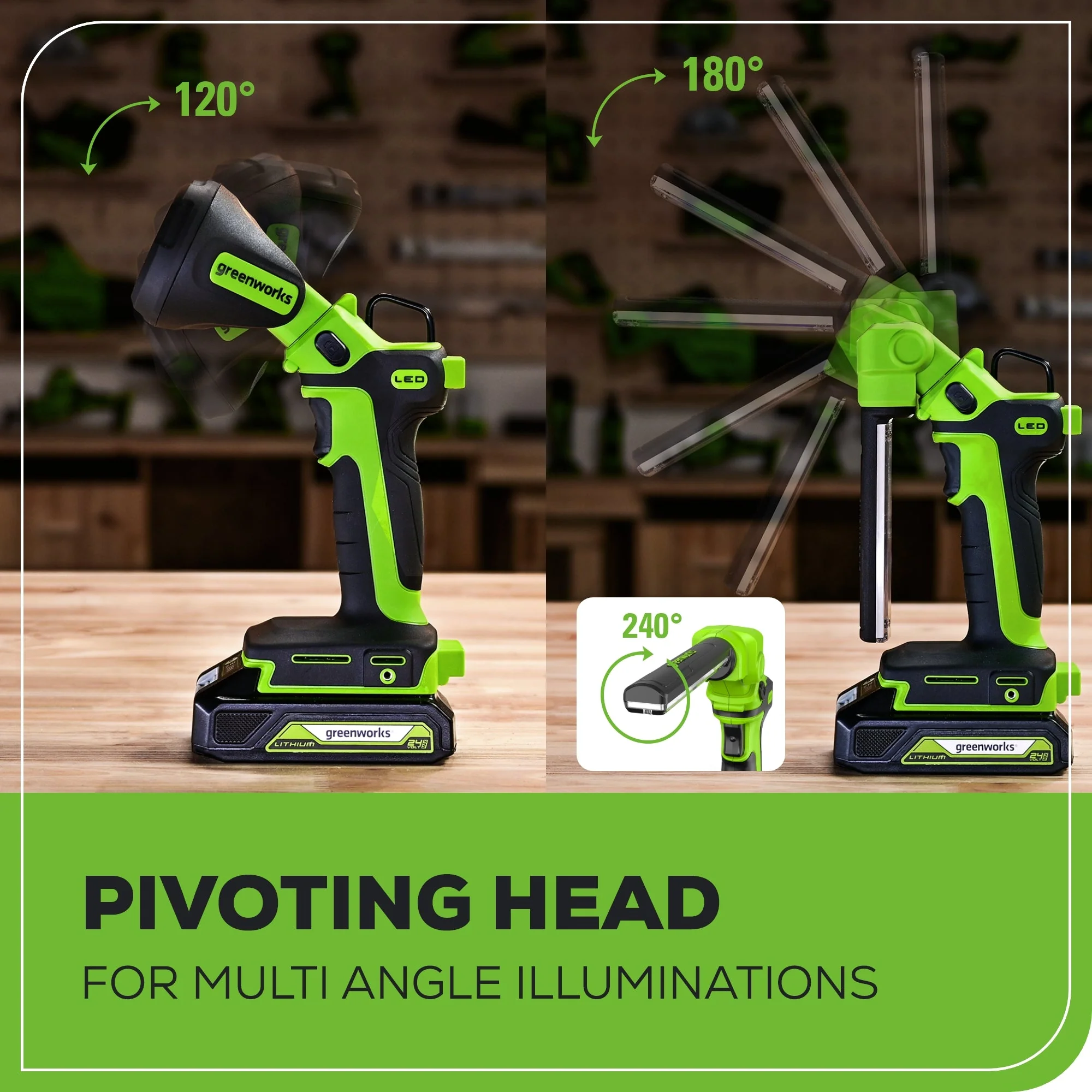 24V Cordless Battery 2-in-1 Work Light (Tool Only) - Image 7