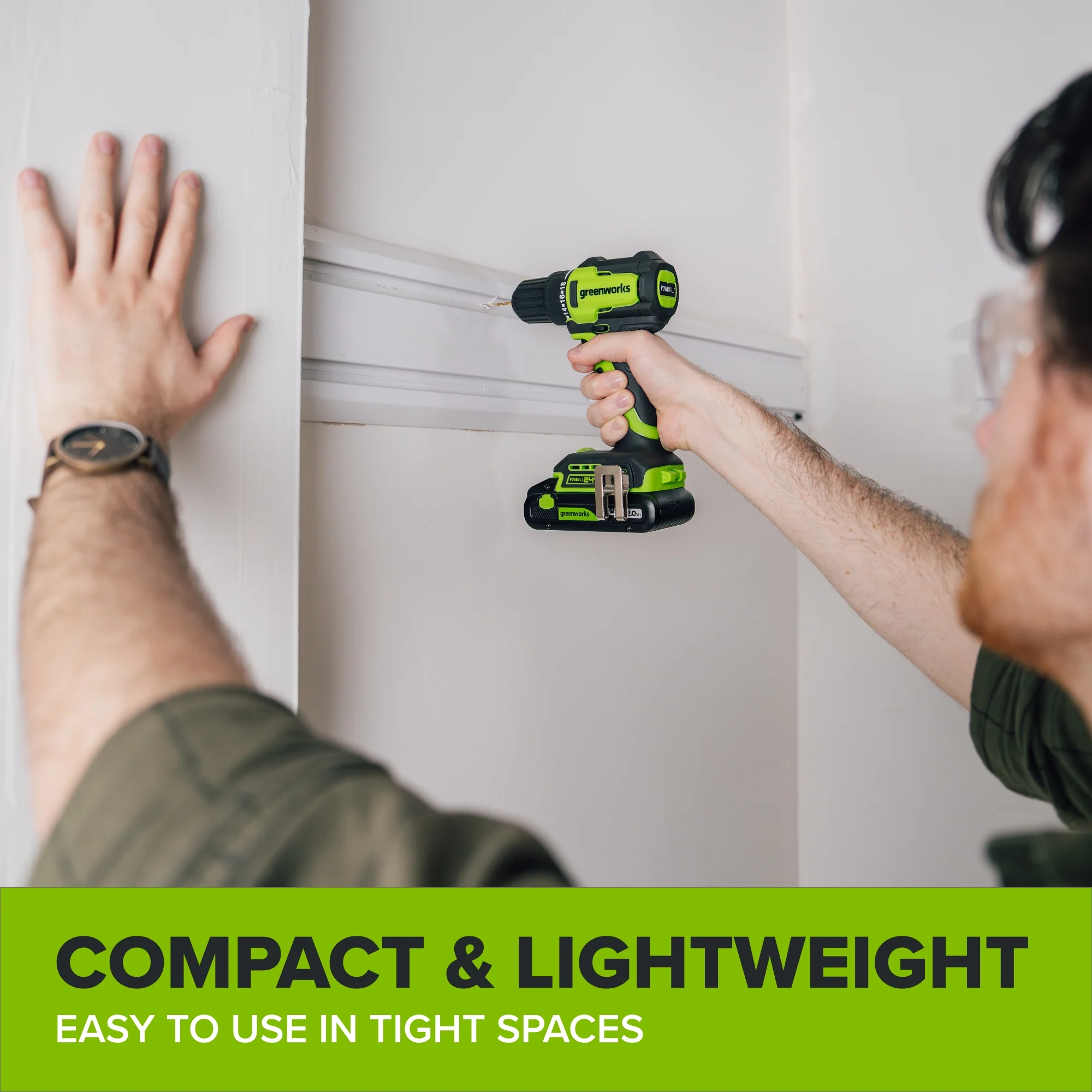 24V PowerAll 3/8" 280 in-lb Drill, with 2.0 Ah USB-C Battery, 30W USB-C Charger Block, 3' 100W USB-C Cable - Image 7