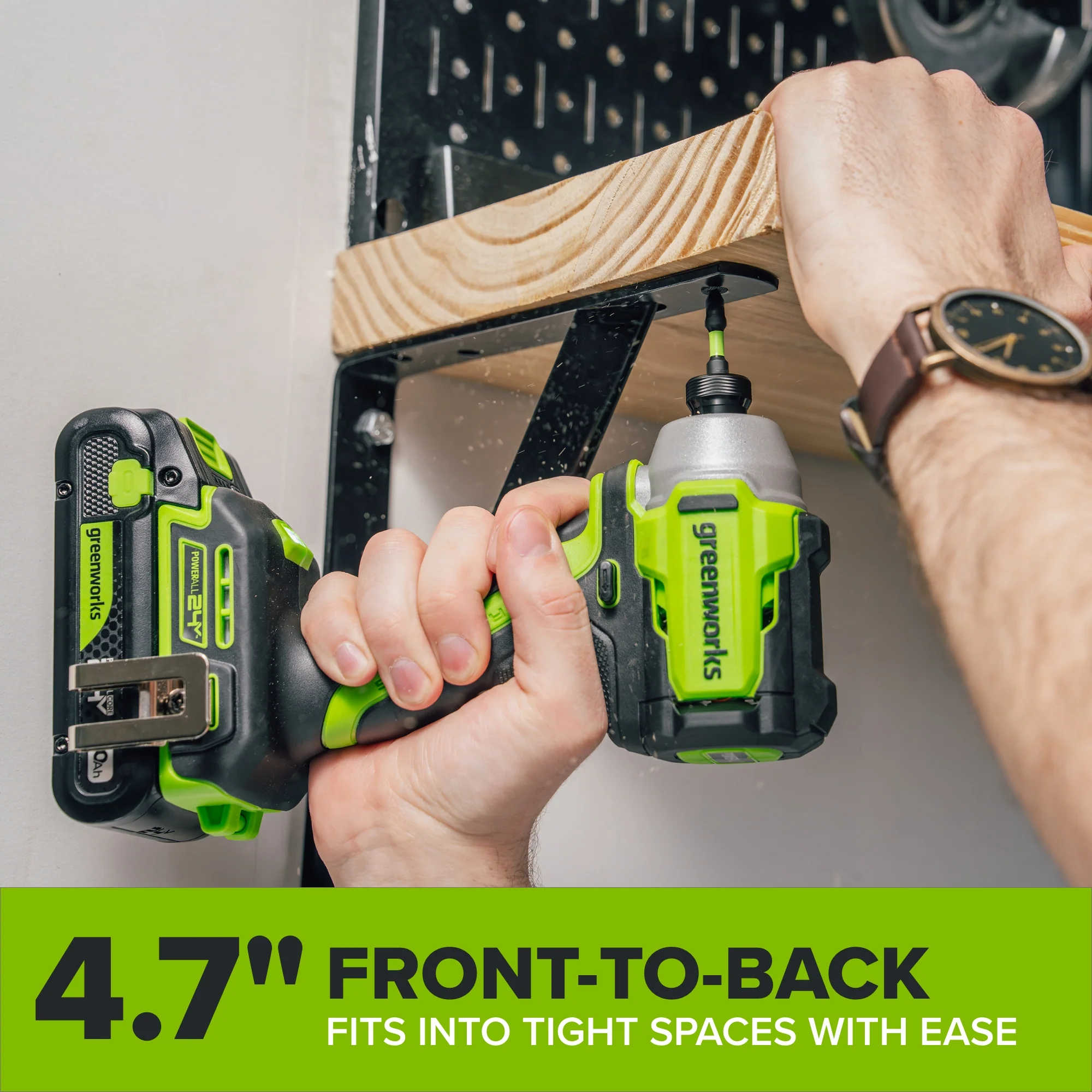 24V PowerAll 3/8" Drill and Impact Driver Combo Kit with (2) 2.0 Ah USB-C Batteries, 30W USB-C Charger Block, and 3' 100W USB-C Cable - Image 7