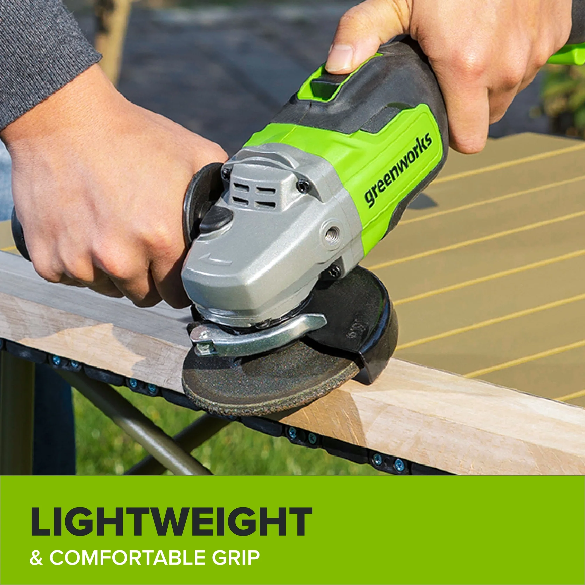 24V PowerAll 4-1/2" Angle Grinder, with Handle, Grinding Wheel, and Guards - Image 6