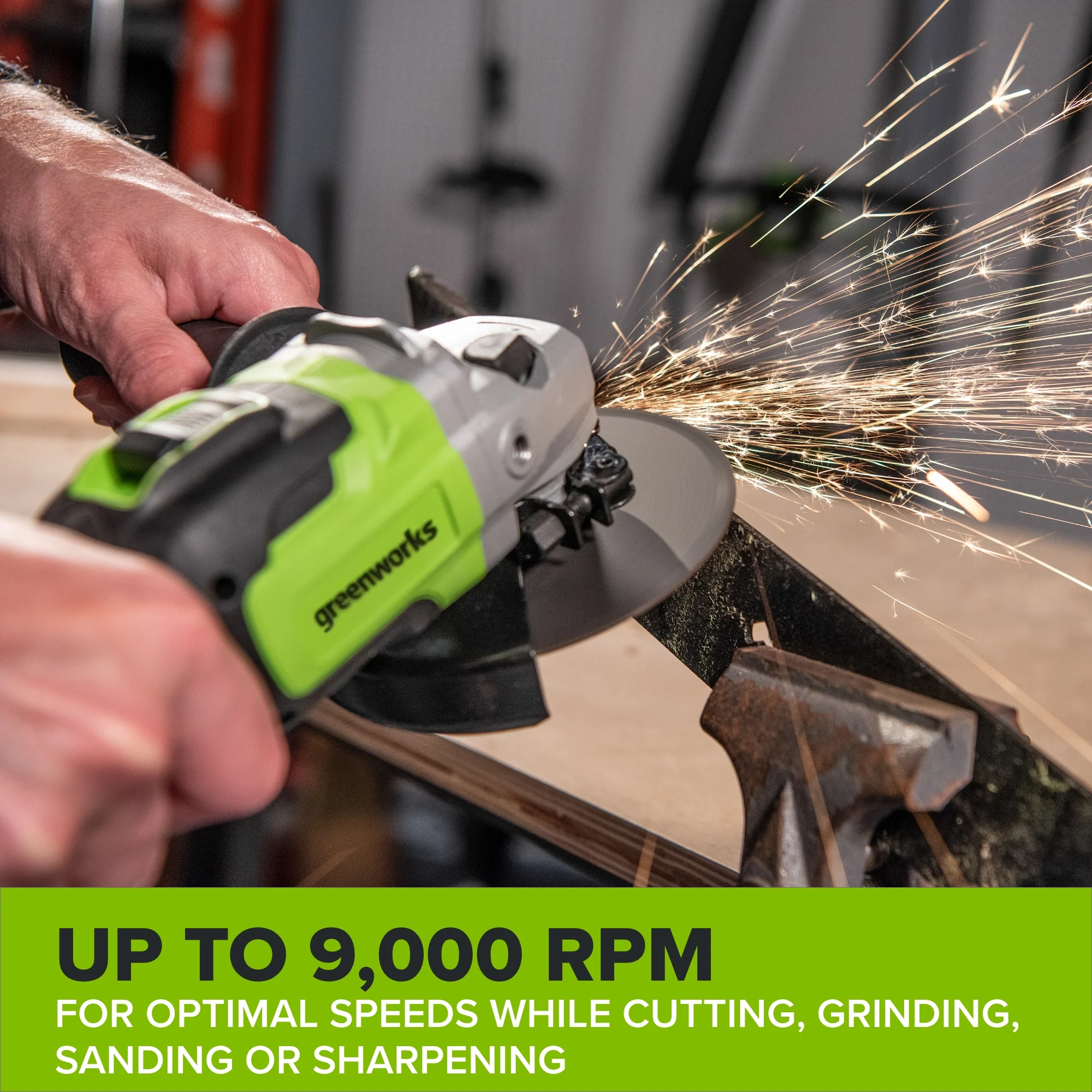 24V PowerAll 4-1/2" Angle Grinder, with Handle, Grinding Wheel, and Guards - Image 7