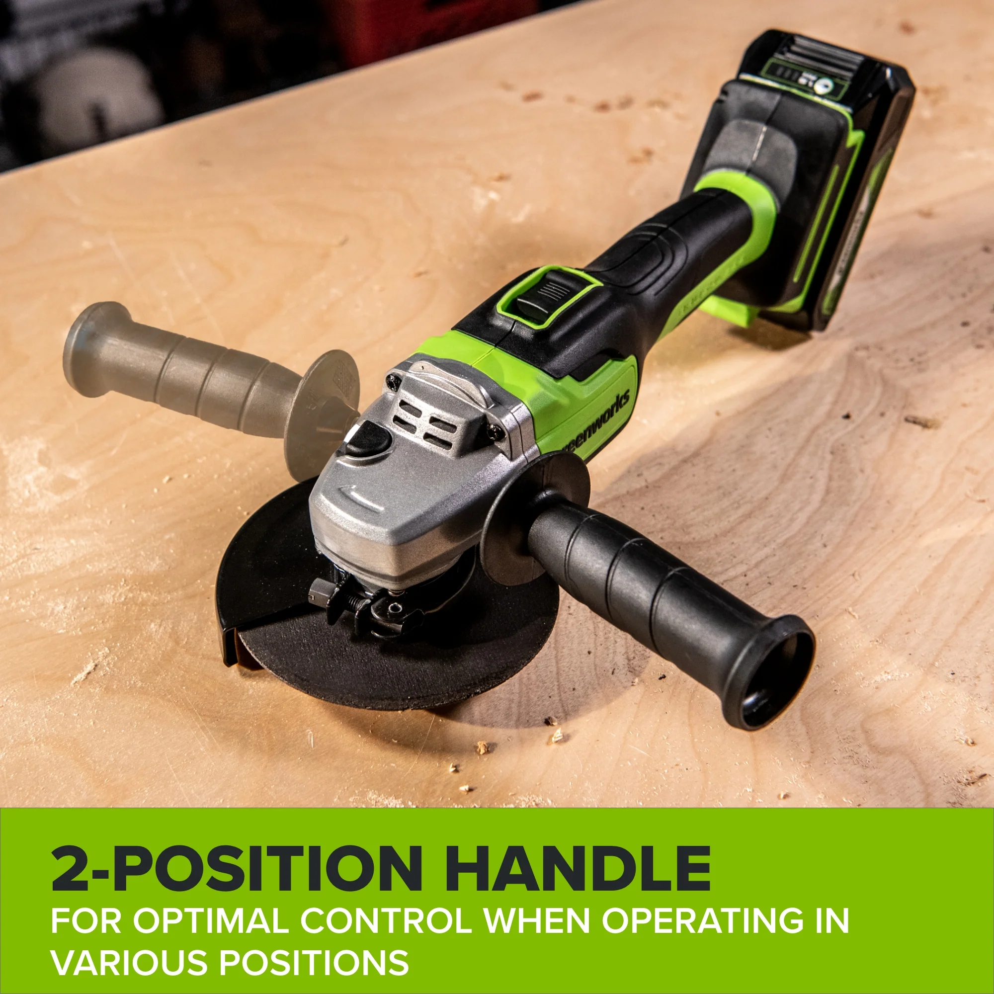 24V PowerAll 4-1/2" Angle Grinder, with Handle, Grinding Wheel, and Guards - Image 8