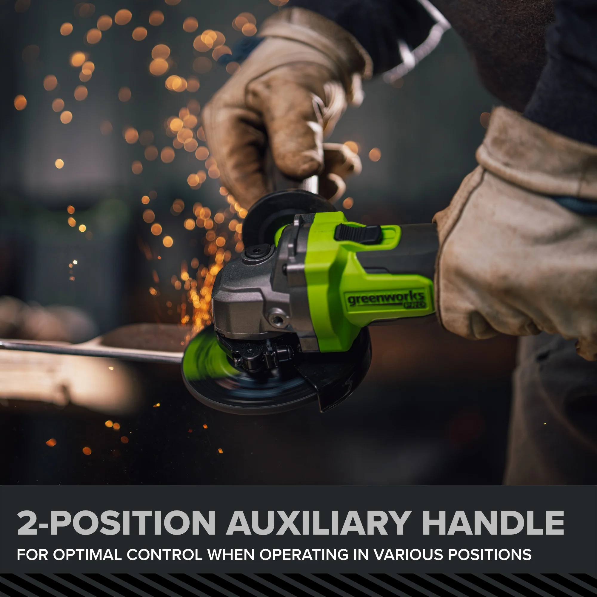24V PowerAll Pro 4-1/2" Angle Grinder, with Handle, Grinding Wheel, Guards, and Spanner Wrench - Image 13