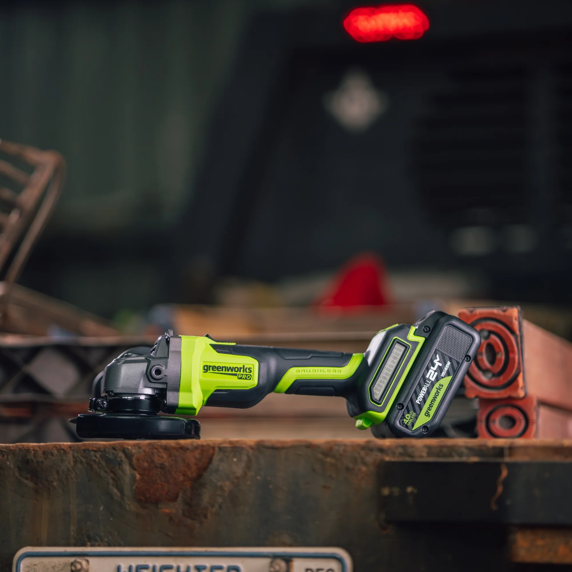 24V PowerAll Pro 4-1/2" Angle Grinder, with Handle, Grinding Wheel, Guards, and Spanner Wrench - Image 2