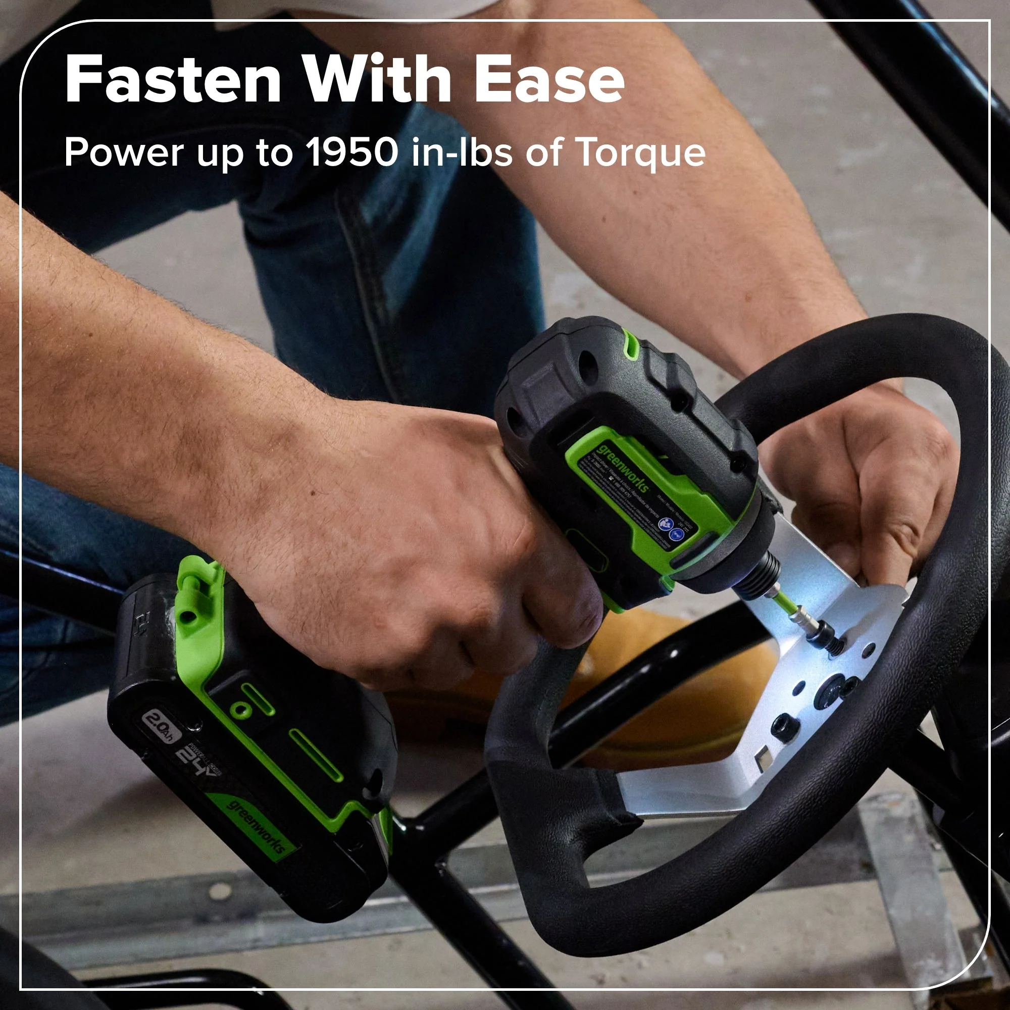 24V Cordless Battery 400 in-lbs Drill / Driver and 1950 in-lbs Impact Driver, Two(2) 2.0 Ah USB-C Batteries and 65W USB-C Fast Charger - Image 11
