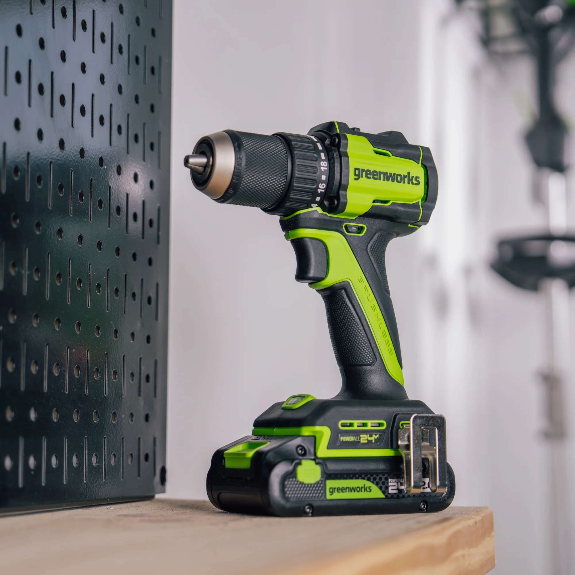 24V PowerAll 400 in-lb Drill Driver with (1) 2.0 Ah USB-C Battery, 30W USB-C Charger Block, 3' 100W USB-C Cable, Belt Clip, and Bit - Image 2