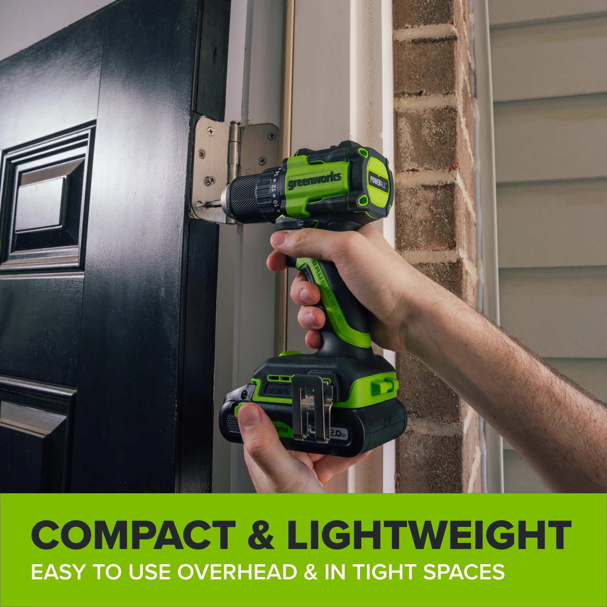 24V PowerAll 400 in-lb Drill Driver with (1) 2.0 Ah USB-C Battery, 30W USB-C Charger Block, 3' 100W USB-C Cable, Belt Clip, and Bit - Image 7