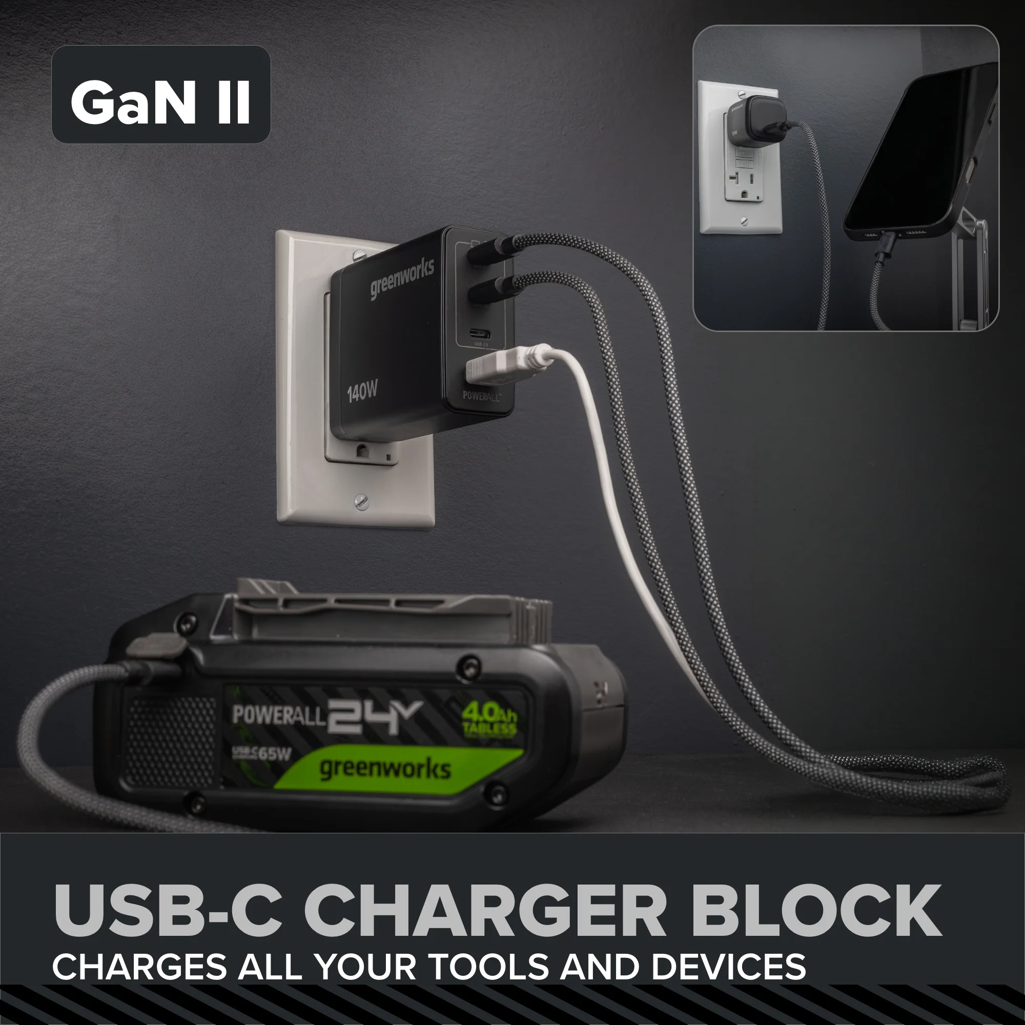 24V PowerAll Pro 530 in-lb Drill Driver and 2,200 in-lb Impact Driver Combo Kit, with (2) 2.0 Ah Batteries, 65W Charger, 3' Cable, Belt Clips, and Carrying Bag - Image 22