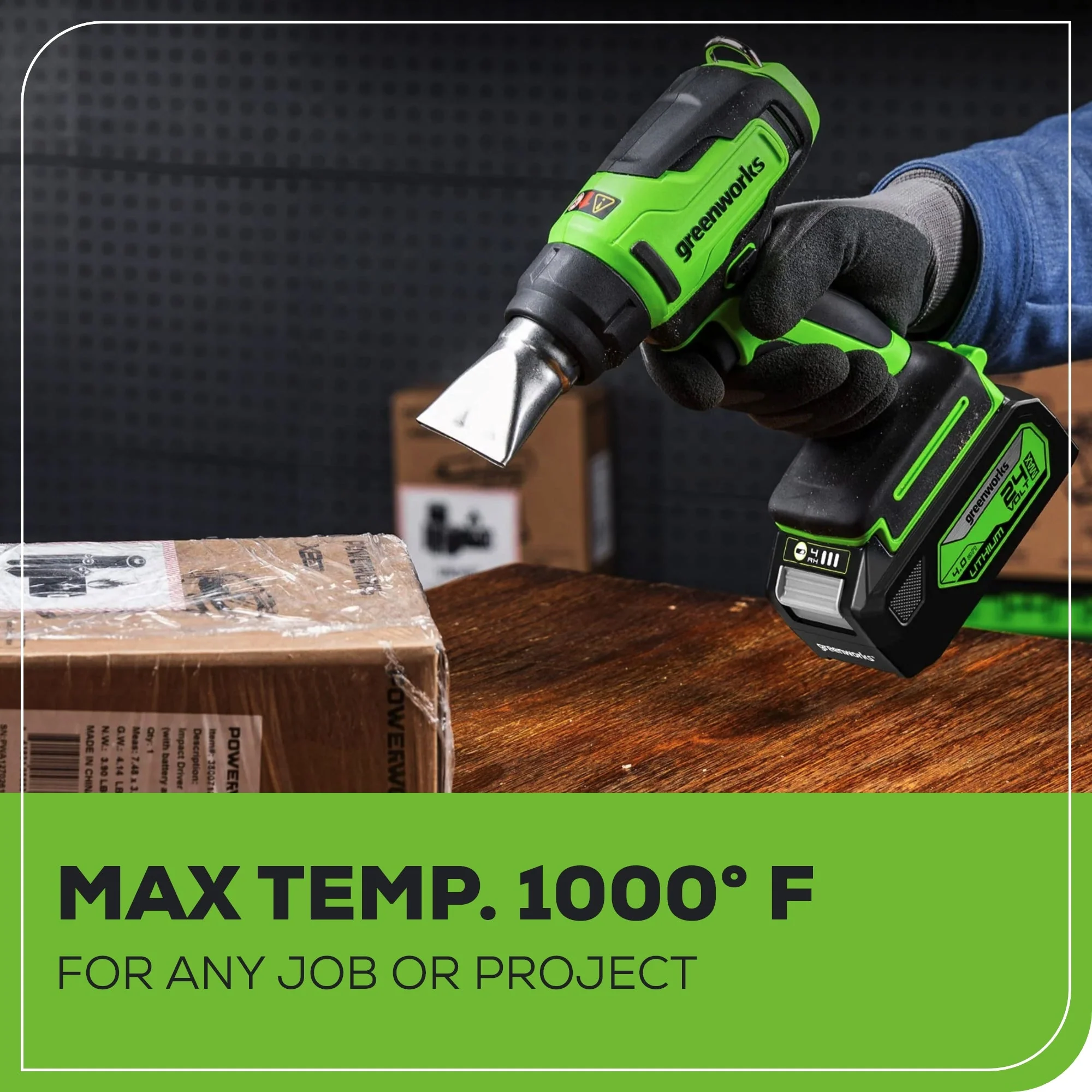 24V Cordless Battery Heat Gun: 4.0 Ah Battery and Charger - Image 4