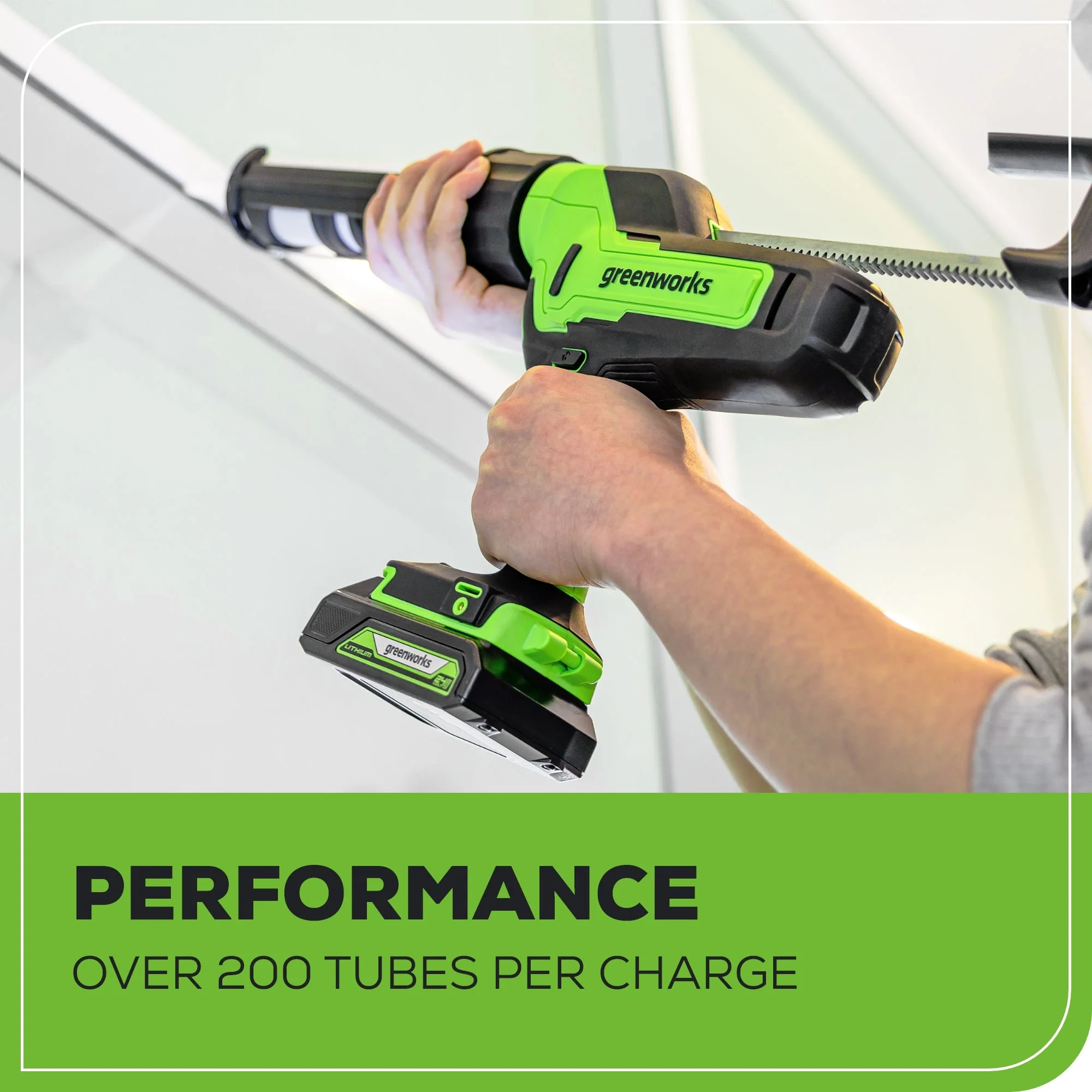 24V Cordless Battery Caulk Gun: 2.0 Ah Battery and Changer - Image 5
