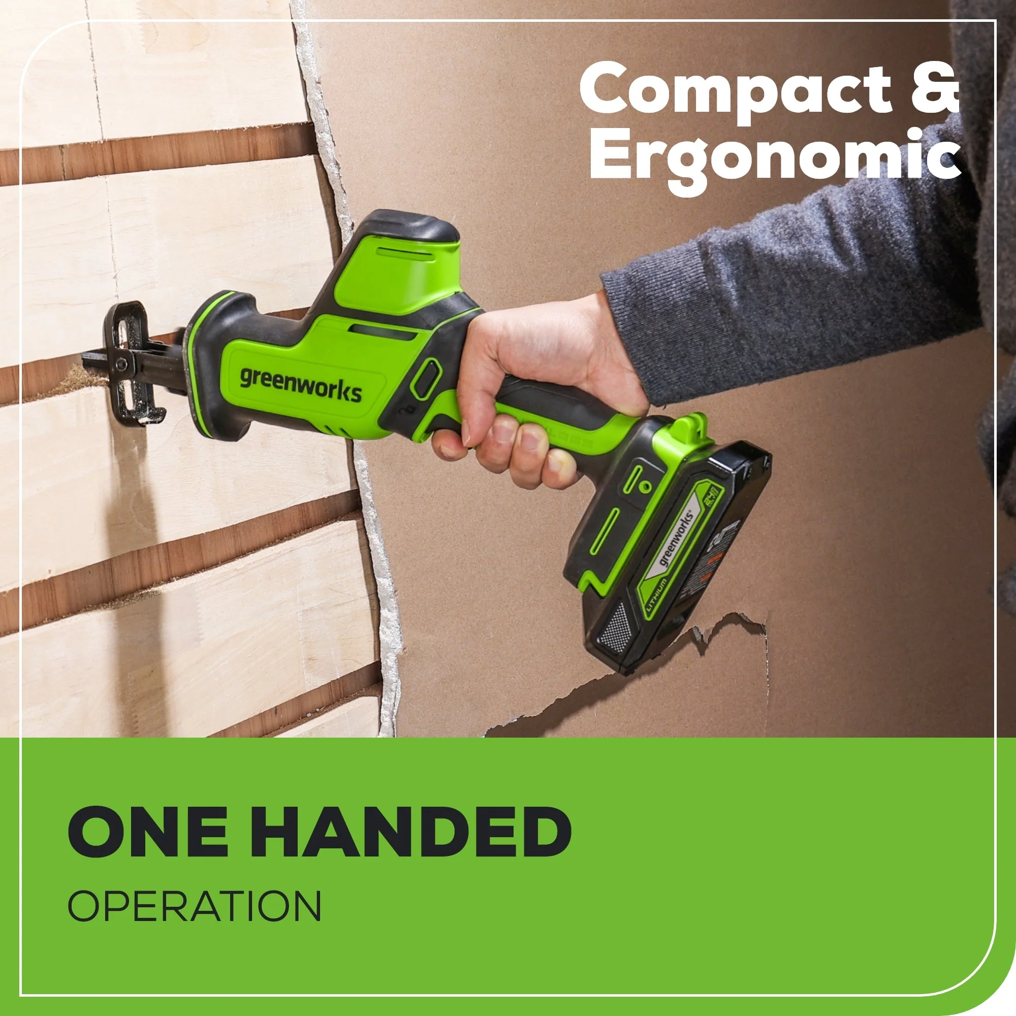 24V 1" One-Handed Compact Reciprocating Saw (Tool Only? - Image 4