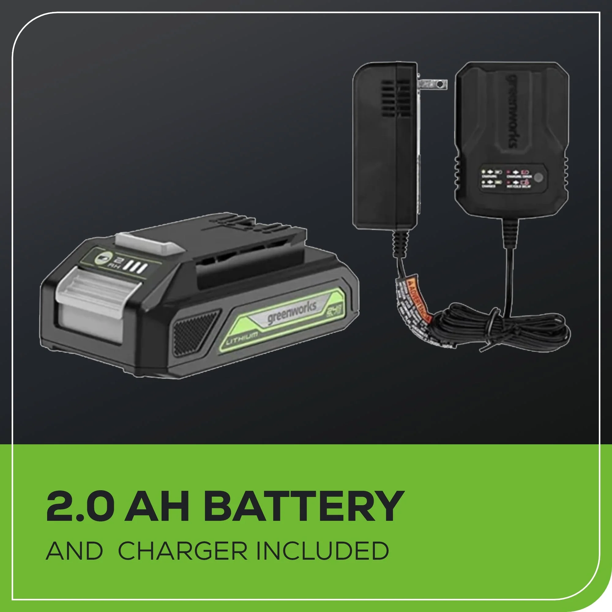24V 1/2" 530 in/lbs Hammer Drill: 2.0 Ah Battery and Charger - Image 9
