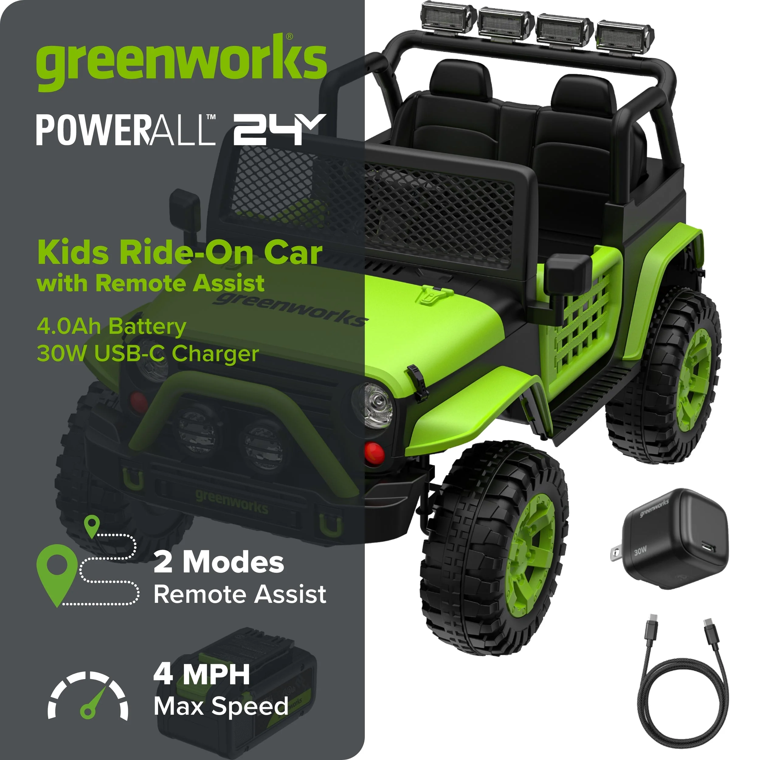 24V Jr Adventure Series Kids Ride-On Car - Image 2