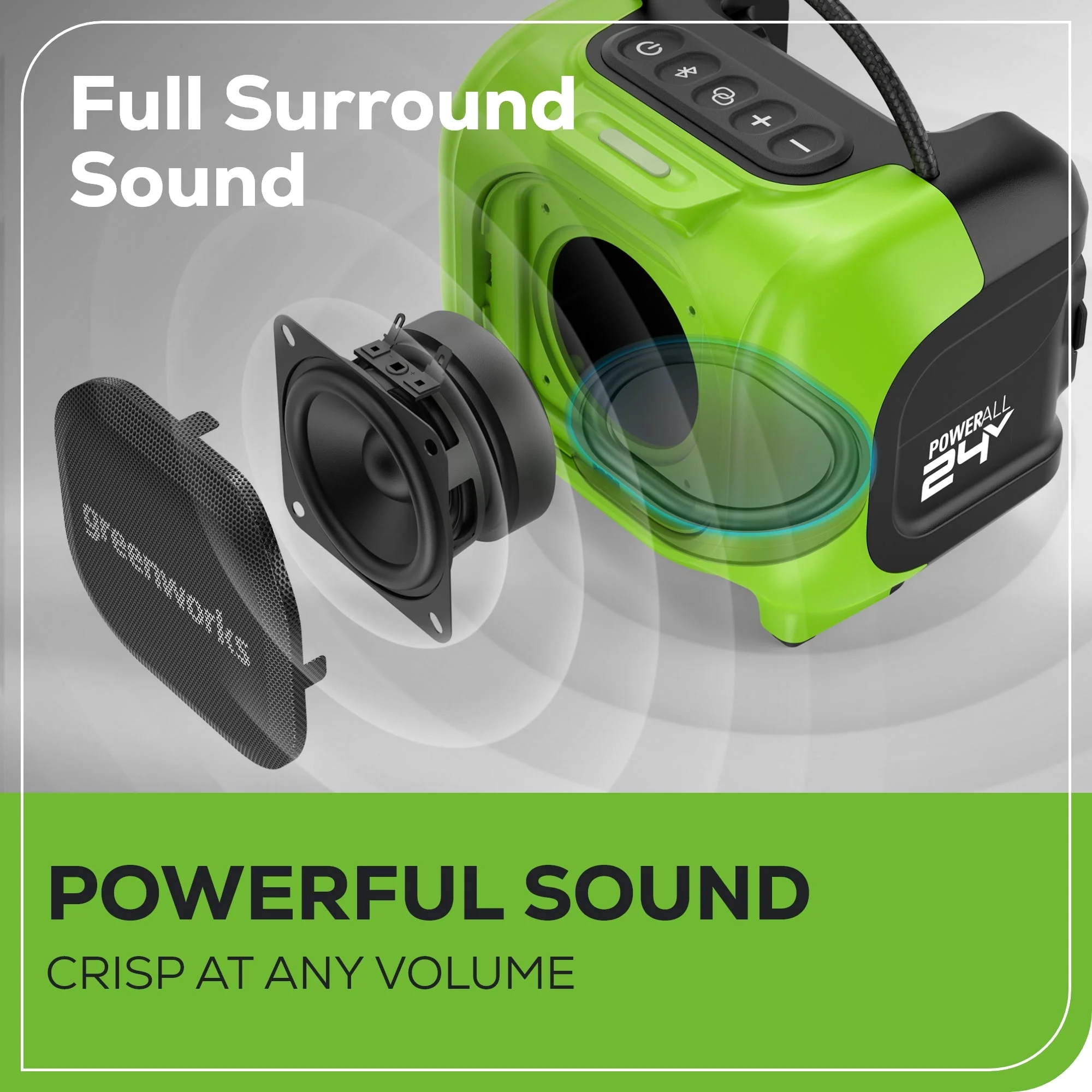 24V Cordless Battery Mini Bluetooth Speaker (Tool Only) - Image 4