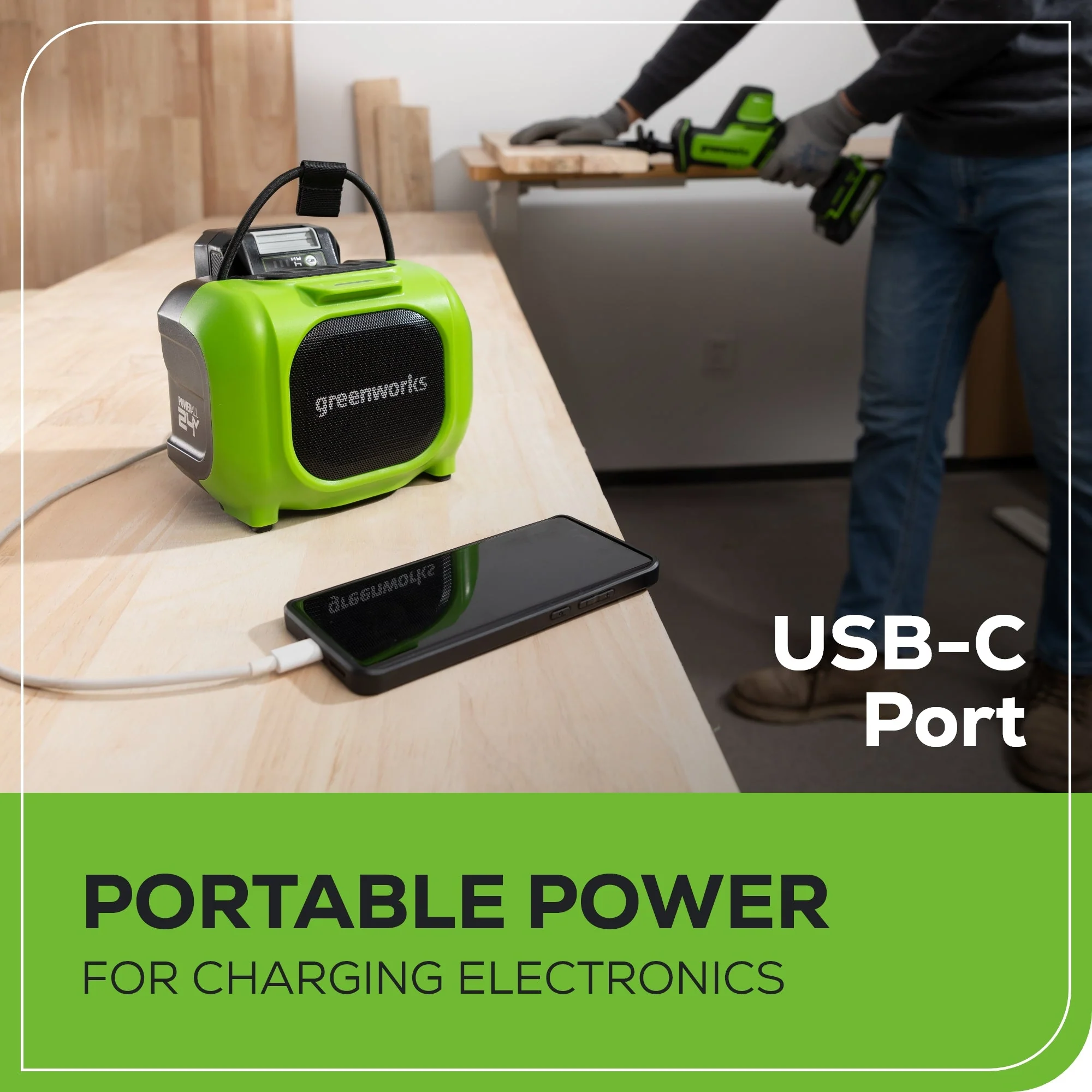 24V Cordless Battery Mini Bluetooth Speaker (Tool Only) - Image 6