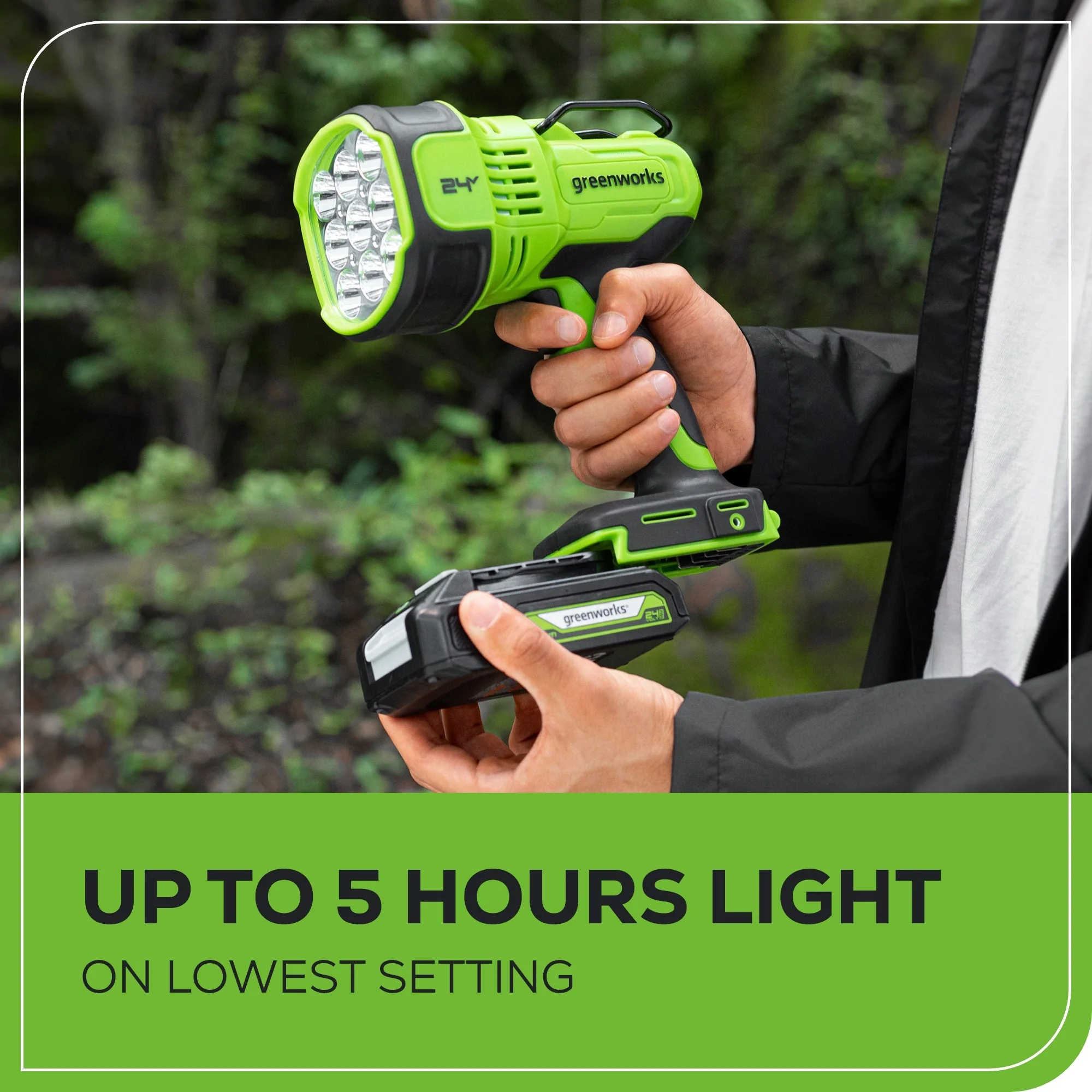 24V Cordless Battery Spot Light: 2.0 Ah Battery and Charger - Image 6