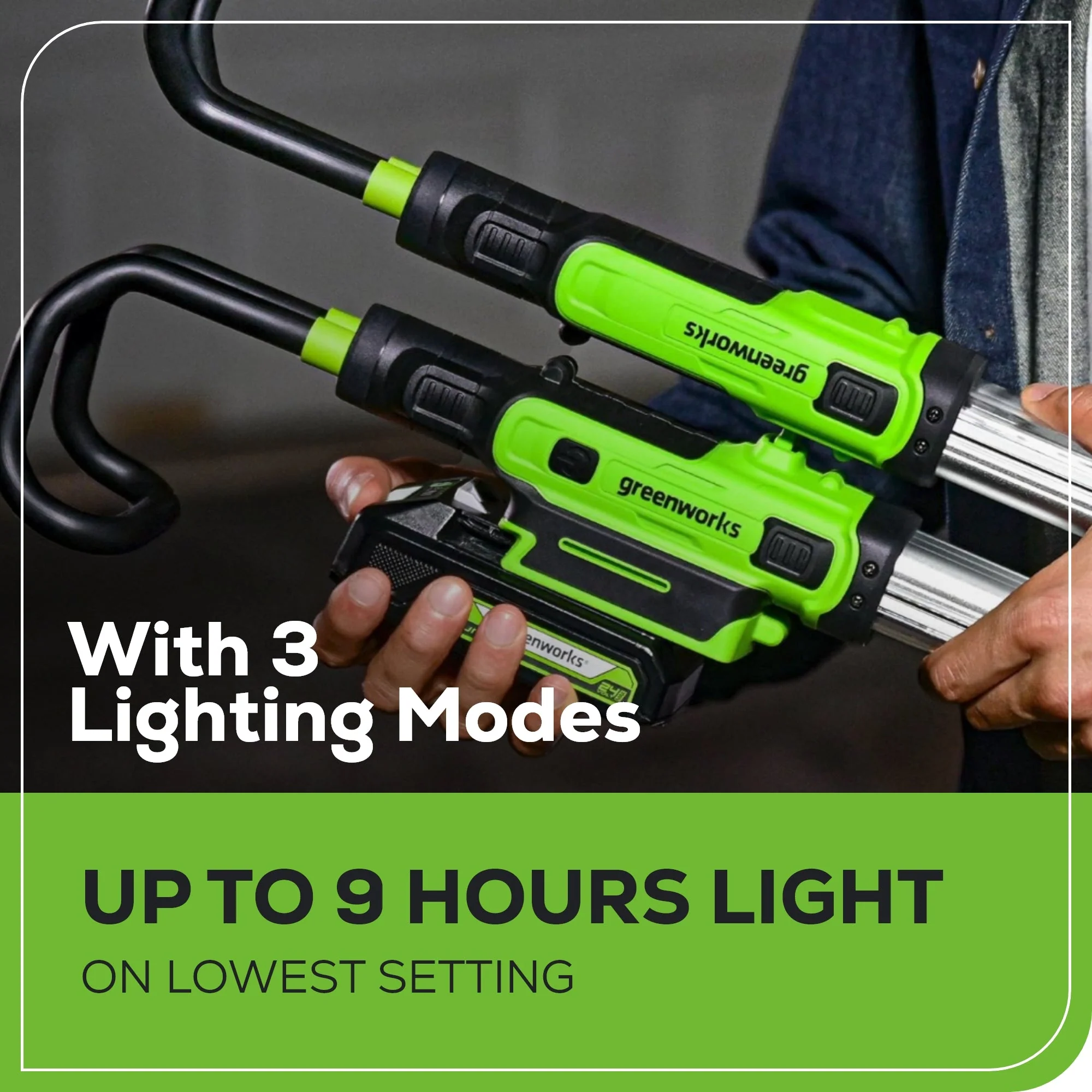 24V Cordless Battery Under Hood Work Light: 2.0 Ah Battery and Charger - Image 7