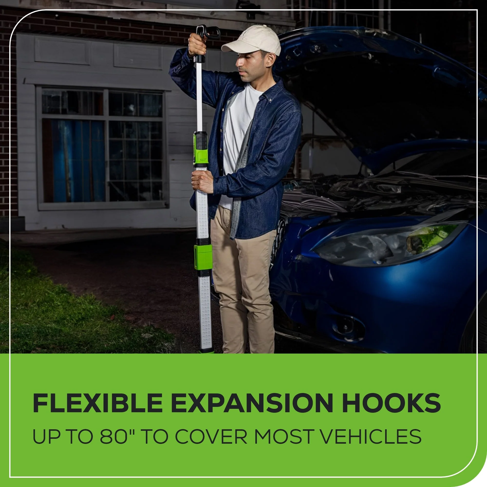 24V Cordless Battery Under Hood Work Light: 2.0 Ah Battery and Charger - Image 9