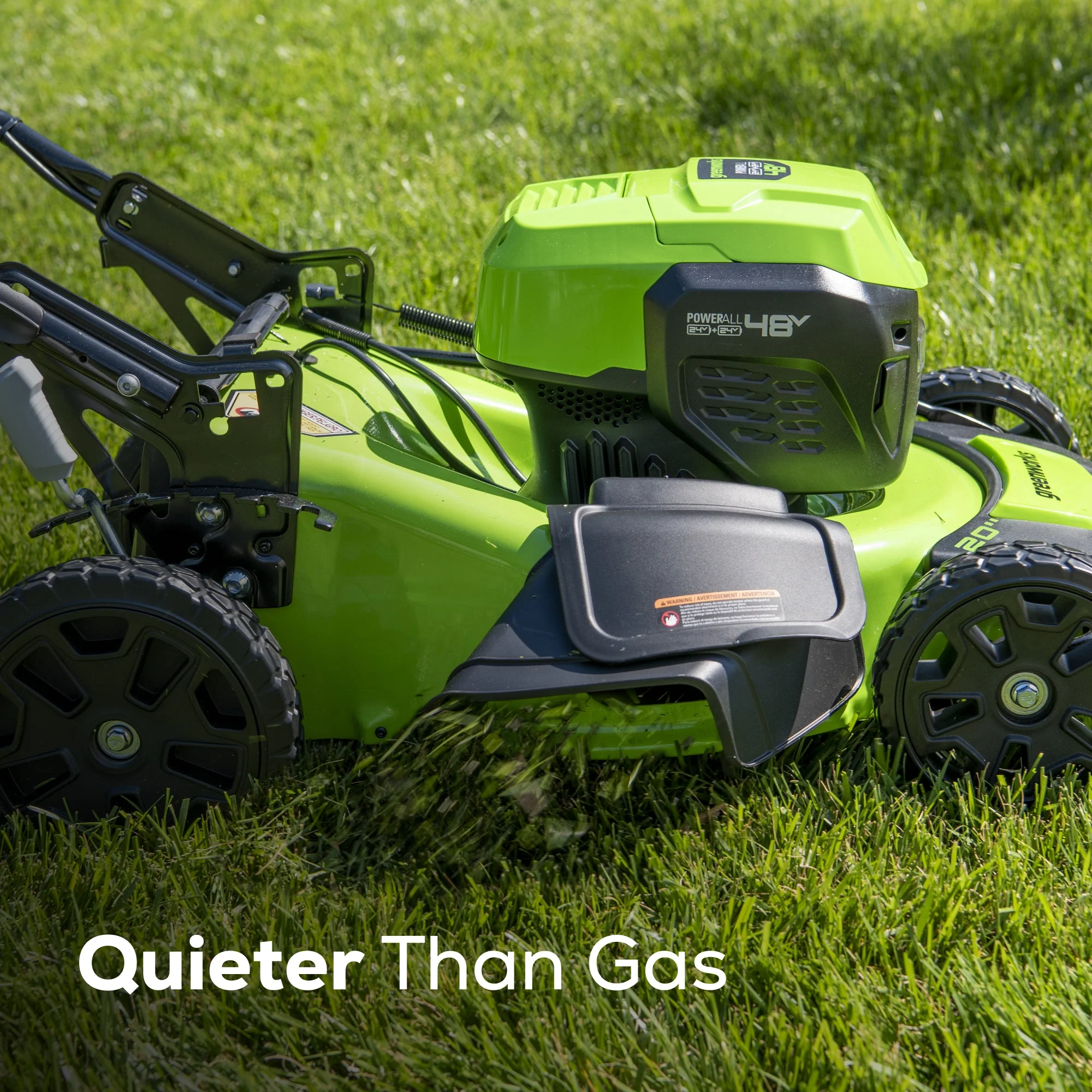 48V (24V x 2) 20" Cordless Battery Push Mower: (2) 4.0 Ah USB Batteries and Dual-Port Rapid Charger - Image 10