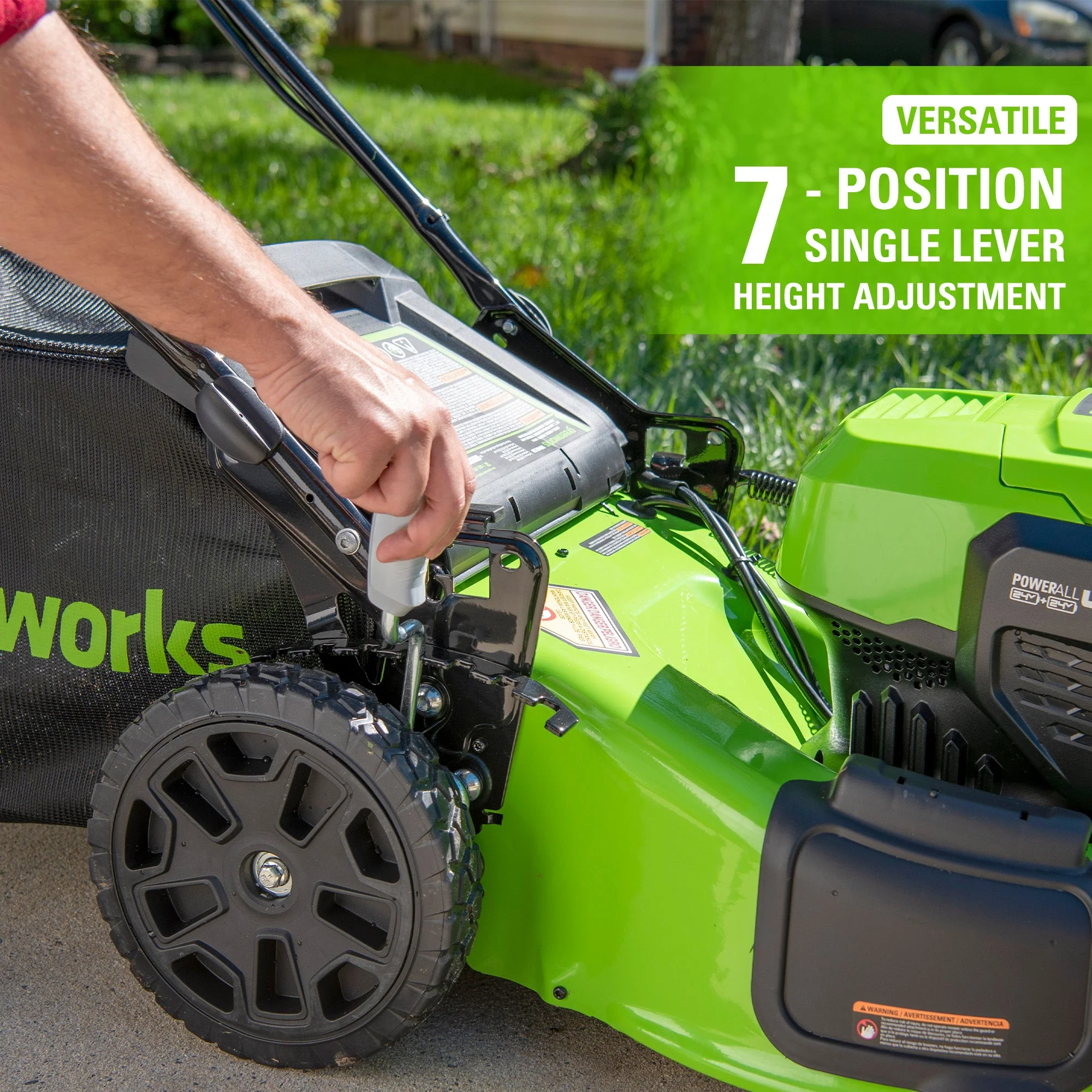 48V (24V x 2) 20" Cordless Battery Push Mower: (2) 4.0 Ah USB Batteries and Dual-Port Rapid Charger - Image 16