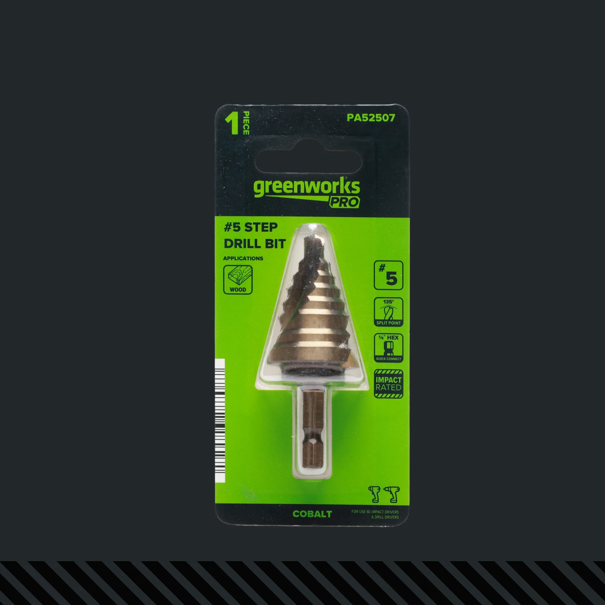 #5 Step Drill Bit with 135˚ Split Point, for Use on Wood with Drill or Impact Driver - Image 6