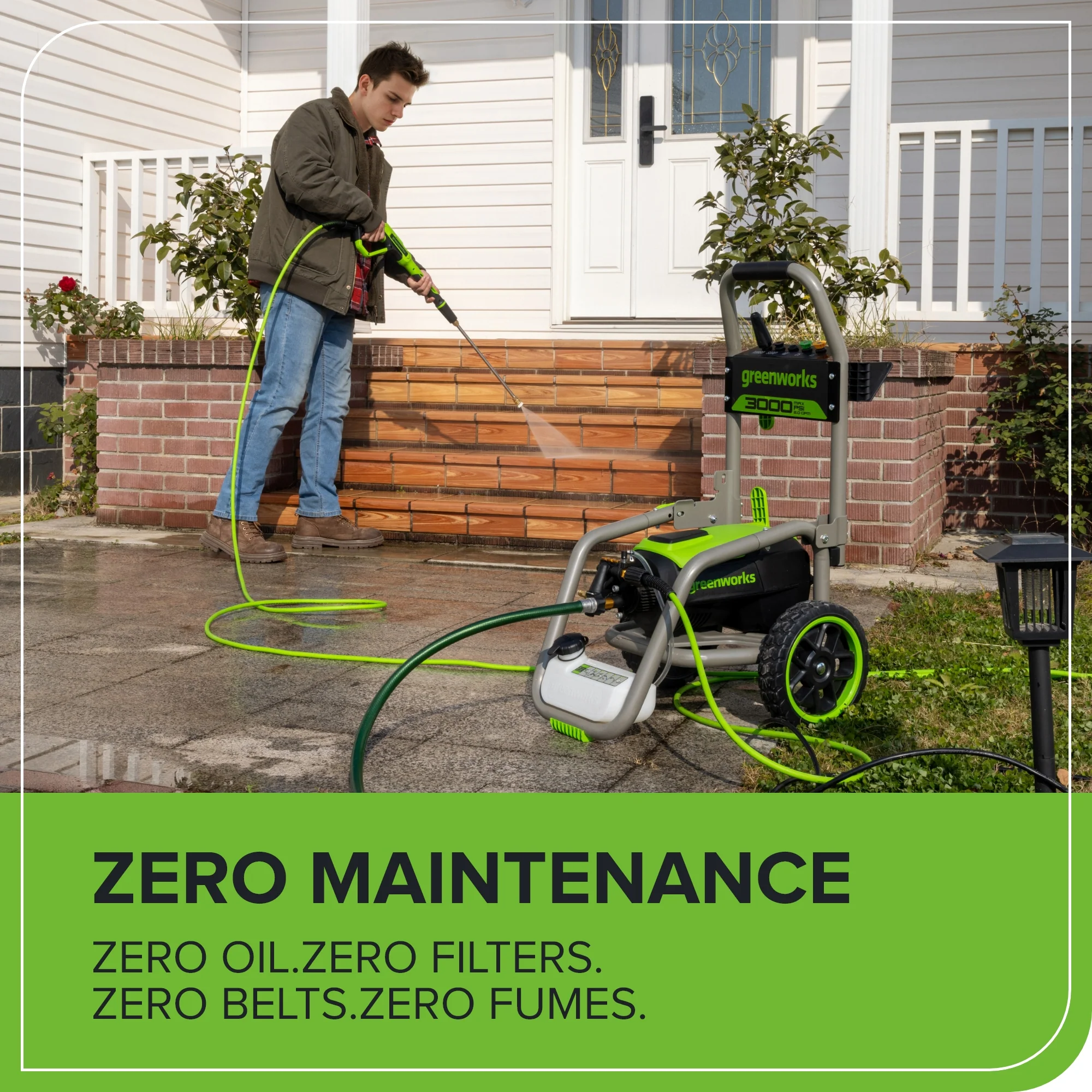 3000 PSI 2.0 GPM Cold Water Electric Pressure Washer (Gen 2) - Image 9