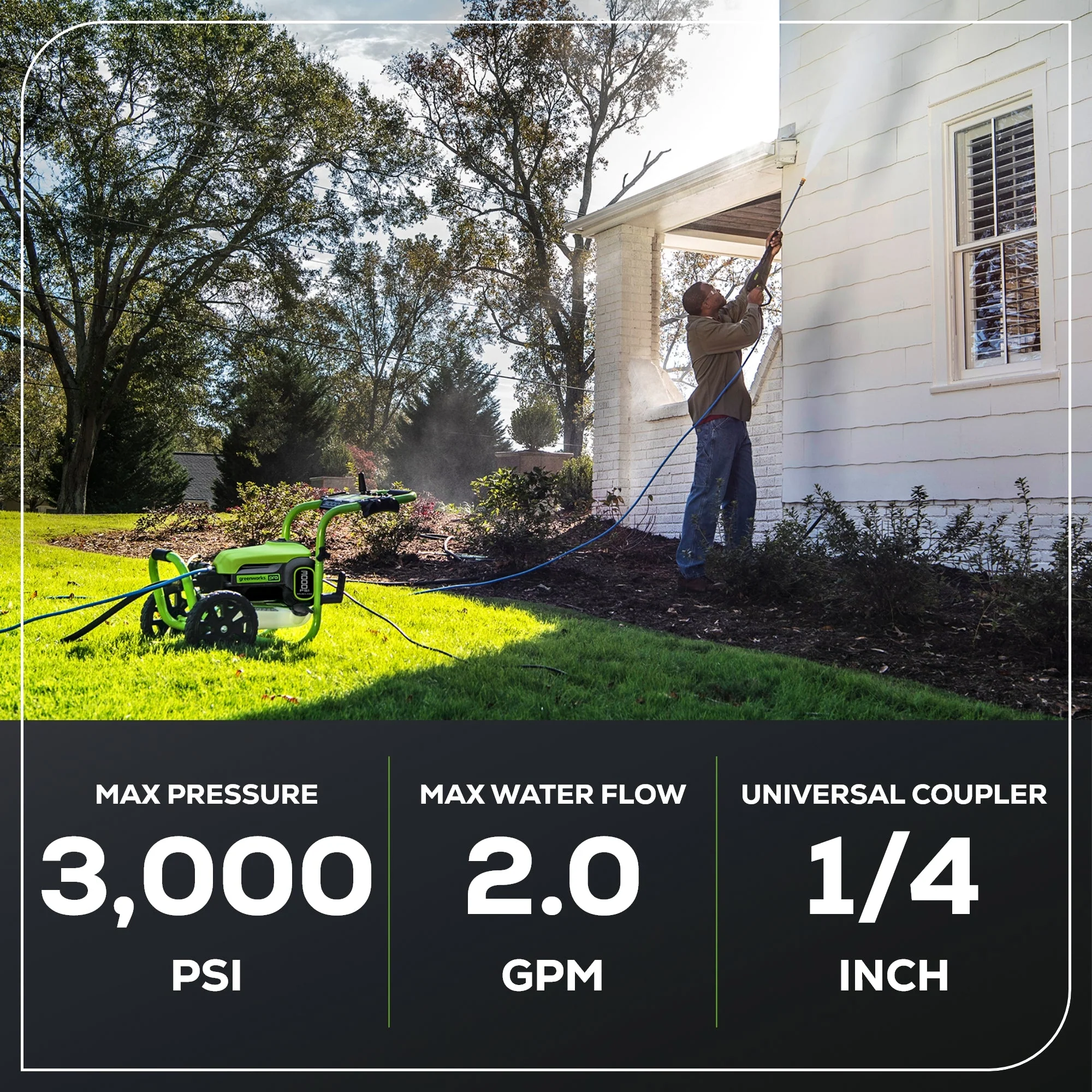 3000 PSI Pressure Washer, 24V 600-PSI Cordless Power Cleaner Combo Kit - Image 3