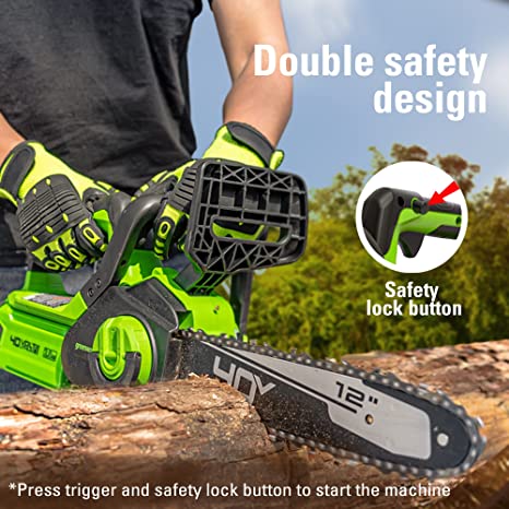 40V 12" Gen2 Cordless Battery Chainsaw: 2.0 Ah Battery and Charger - Image 4
