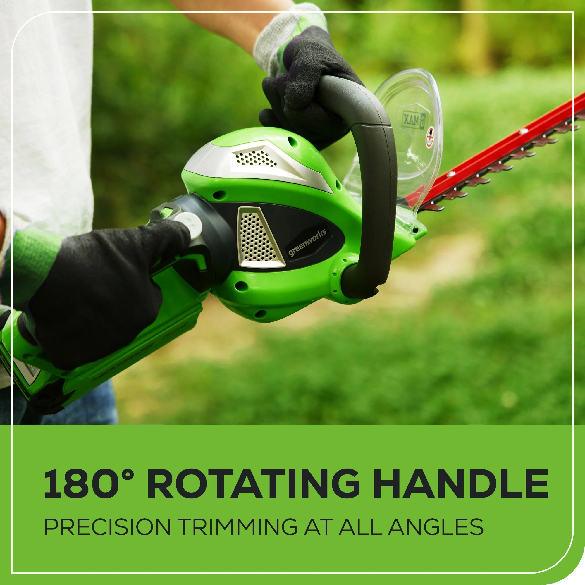 40V 12" Cordless Battery String Trimmer, 550 CFM Blower and 24" Hedge Trimmer Combo Kit: 2.0 Ah Battery and Charger - Image 12