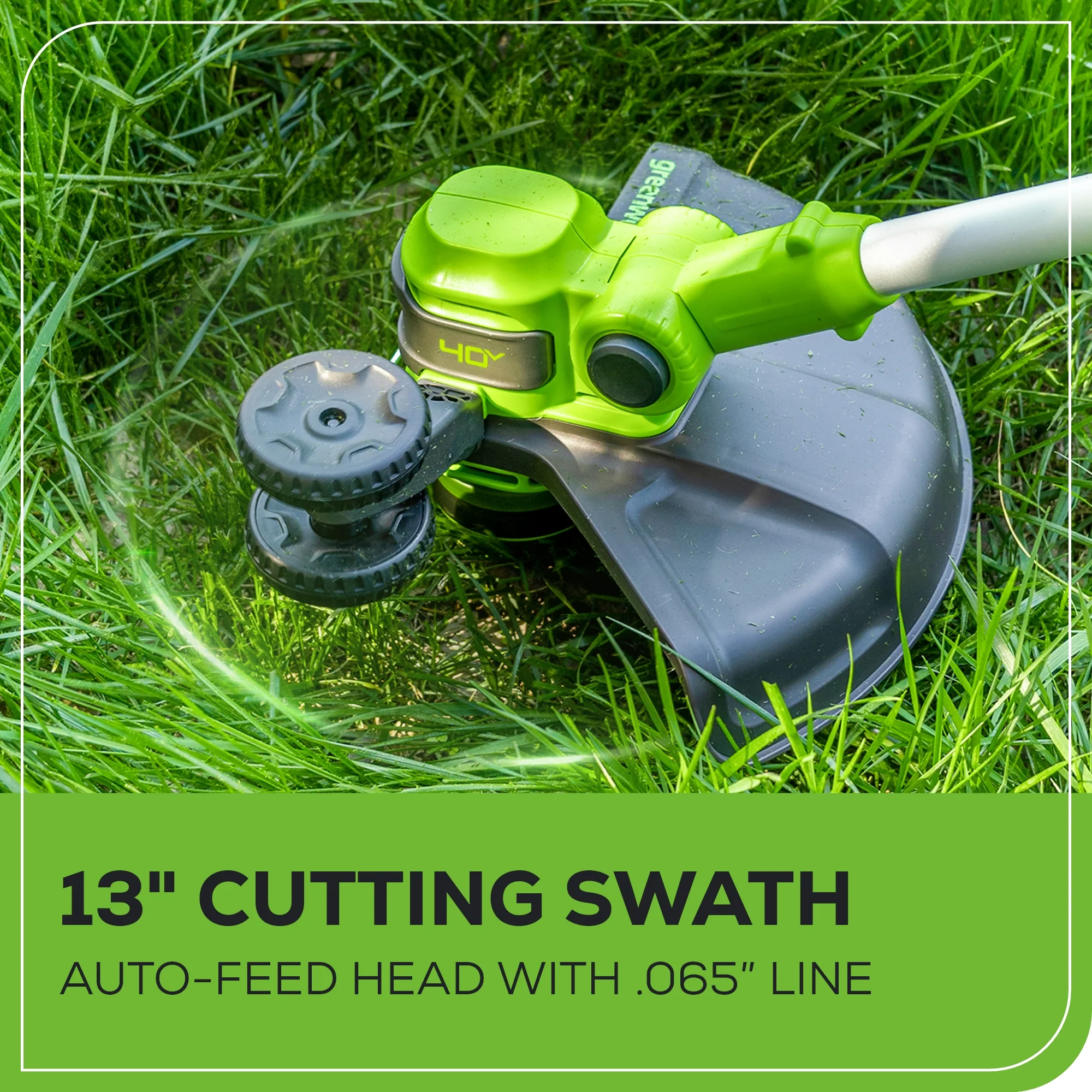 40V 13" Gen 2 Cordless Battery String Trimmer / Edger: 2.0 Ah USB Battery and Charger - Image 4