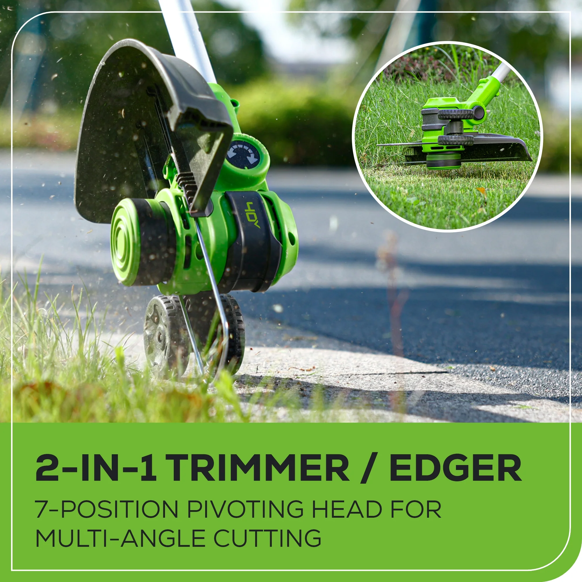 40V 13" Gen 2 Cordless Battery String Trimmer / Edger: 2.0 Ah USB Battery and Charger - Image 5