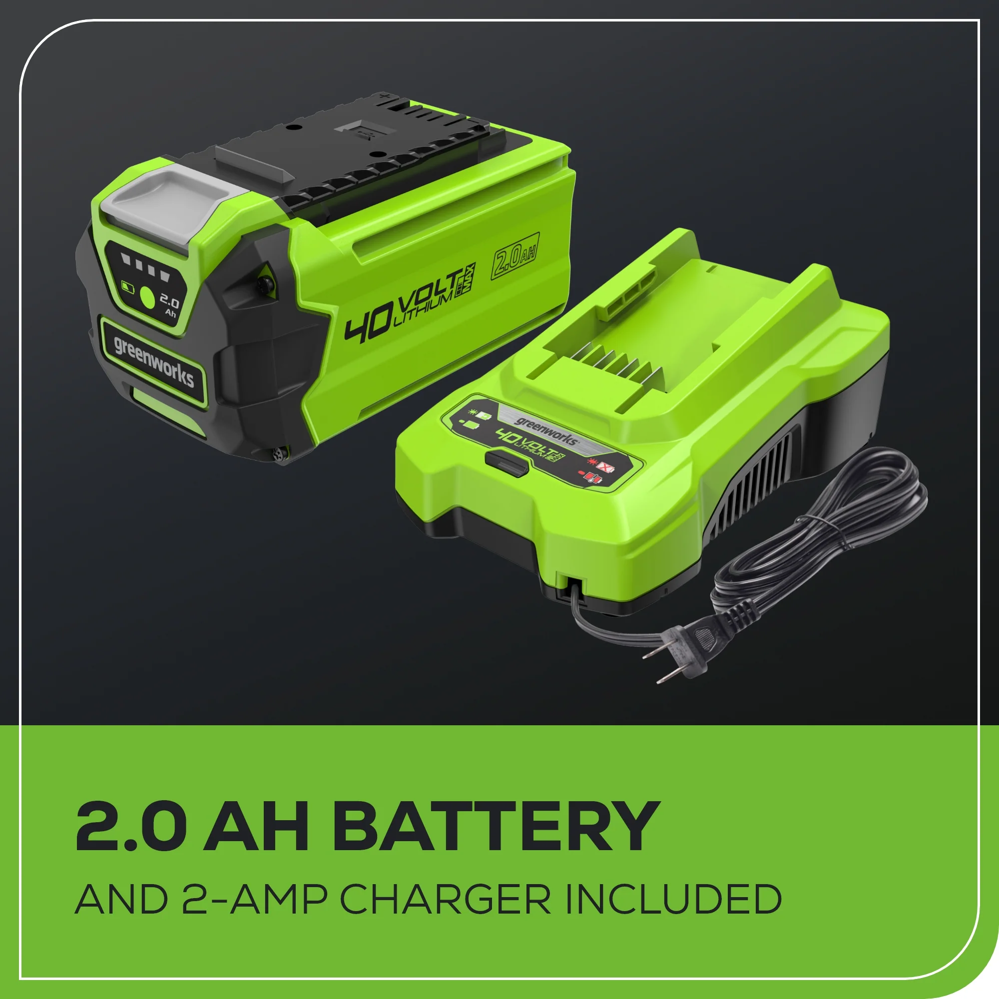 40V 13" Gen 2 Cordless Battery String Trimmer / Edger: 2.0 Ah USB Battery and Charger - Image 9